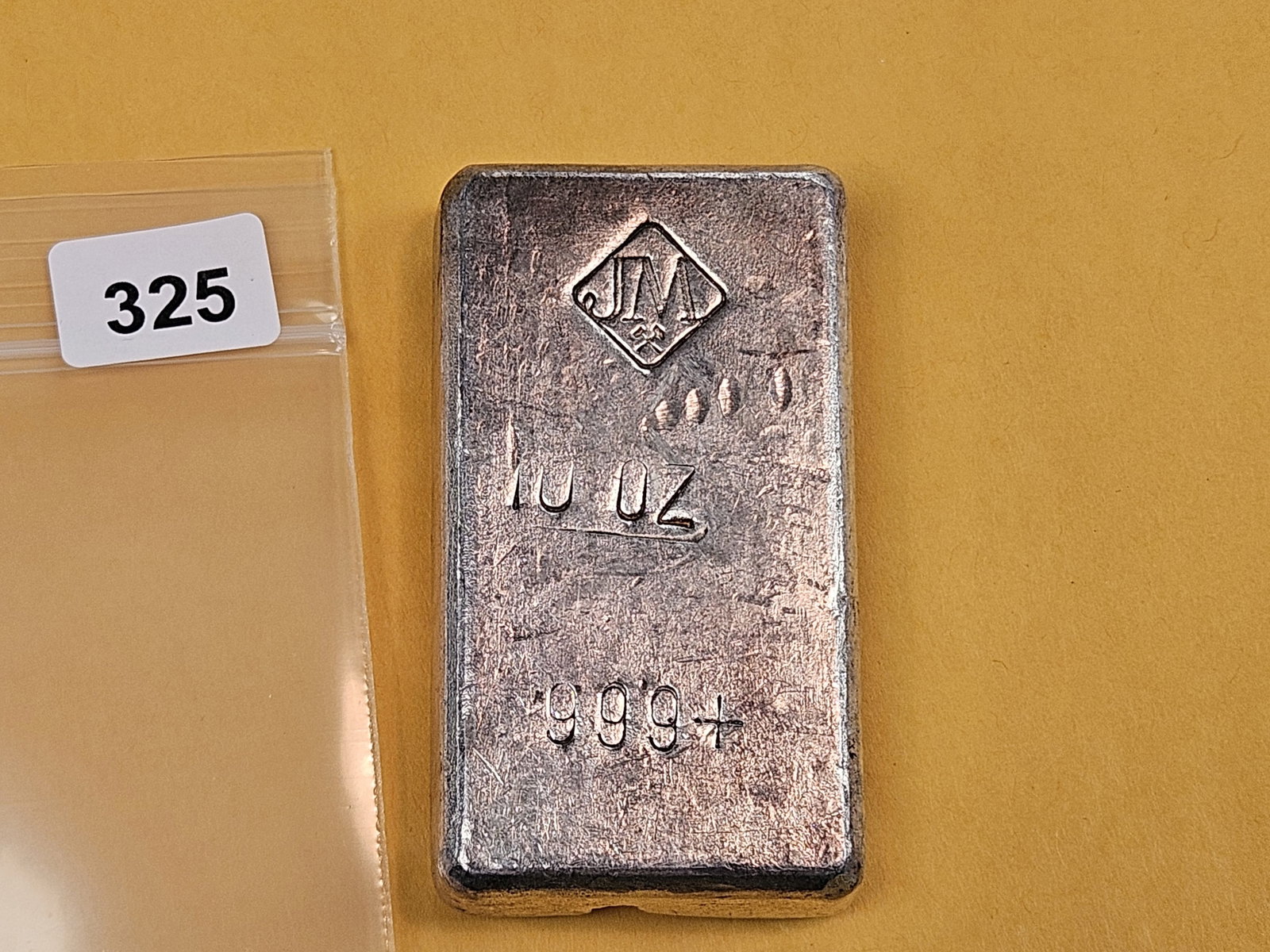 VINTAGE SILVER! Old Johnson Mathey SILVER Poured Bar - 2
