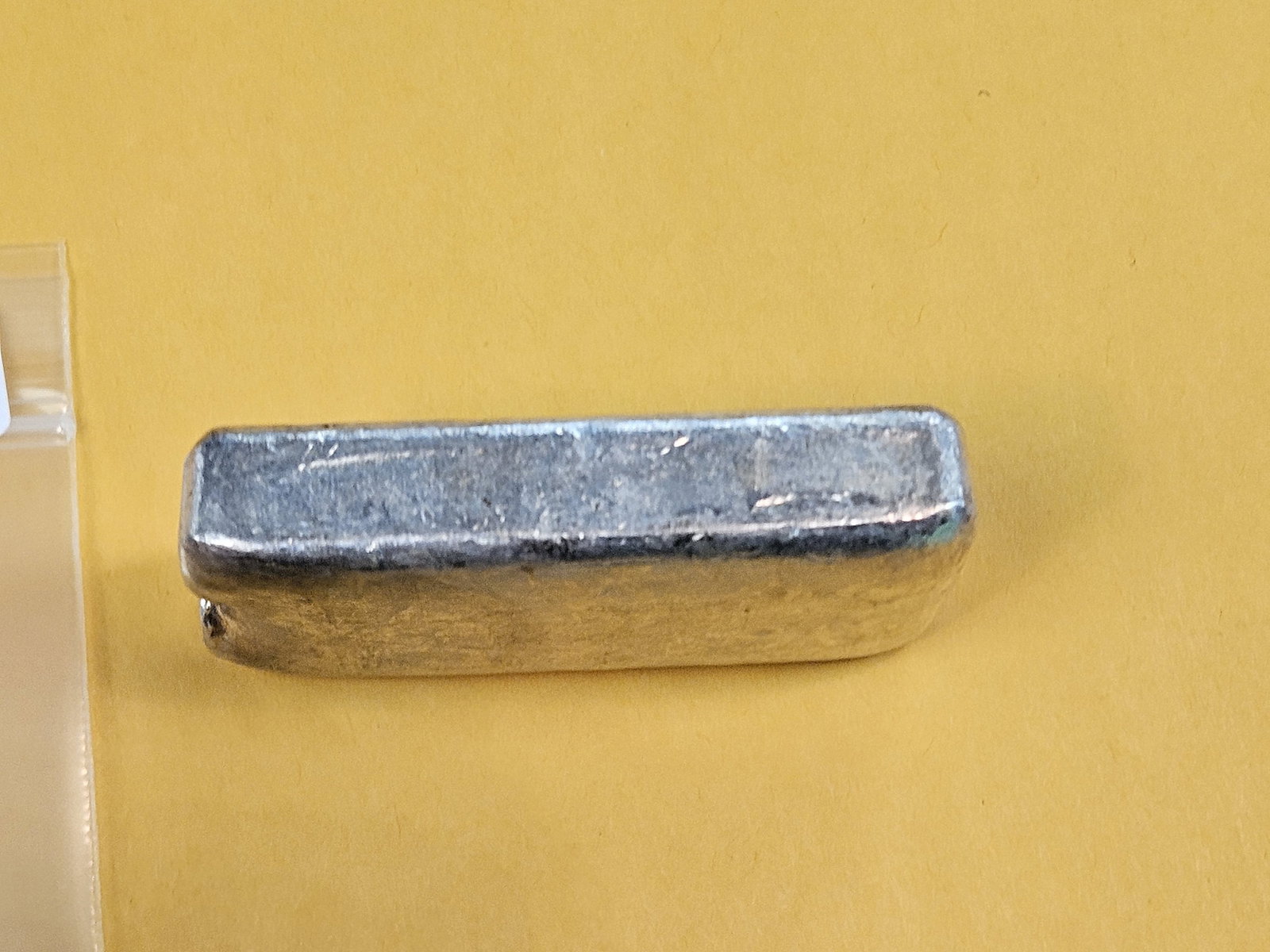 VINTAGE SILVER! Old Johnson Mathey SILVER Poured Bar - 4