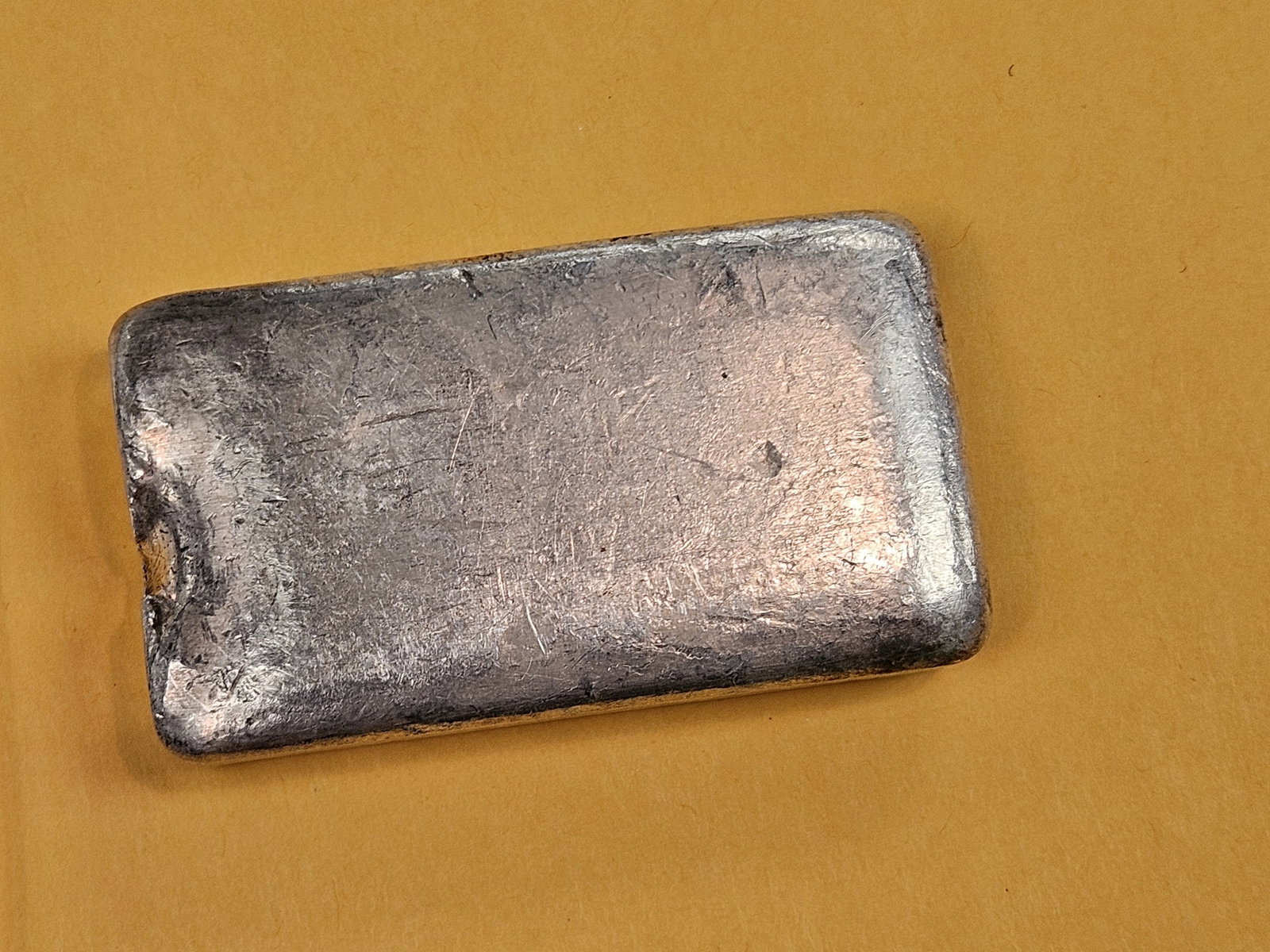 VINTAGE SILVER! Old Johnson Mathey SILVER Poured Bar - 5