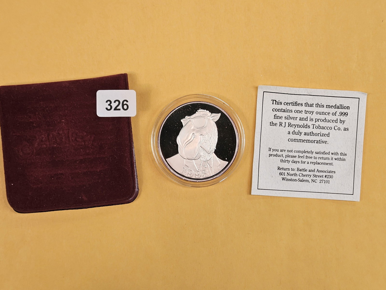 One Troy Ounce .999 fine silver Proof art round (1 of 4)
