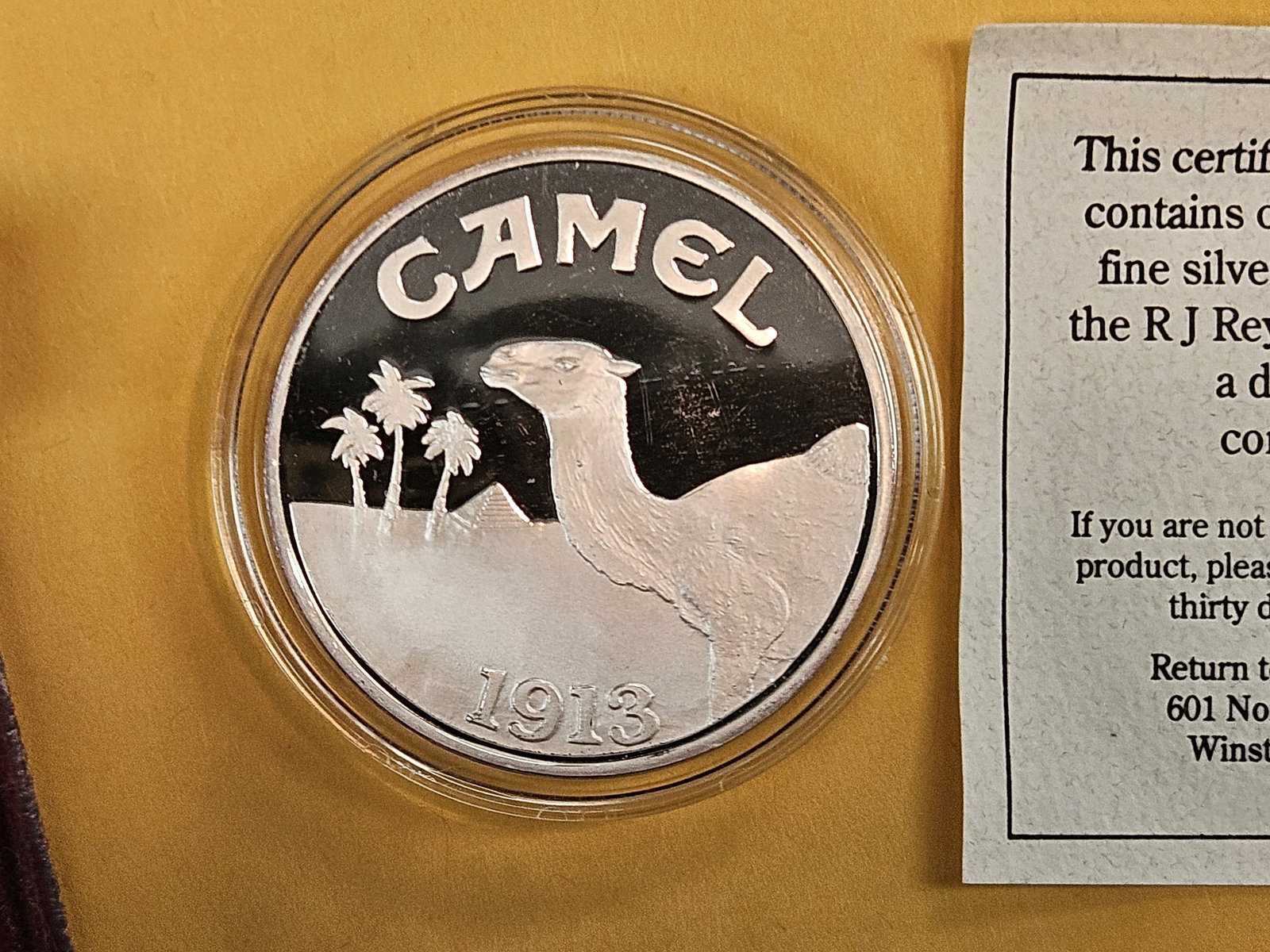 One Troy Ounce .999 fine silver Proof art round - 4