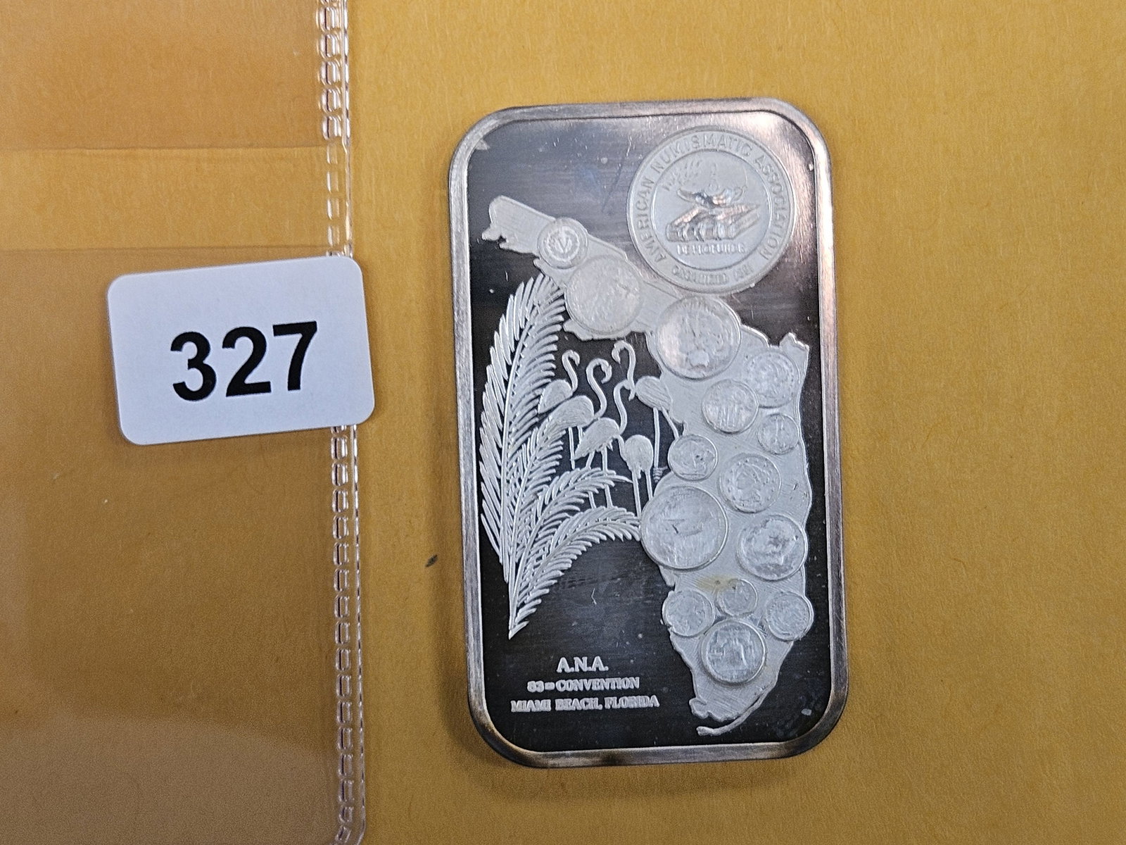 One Troy Ounce .999 fine silver Proof art bar (1 of 2)
