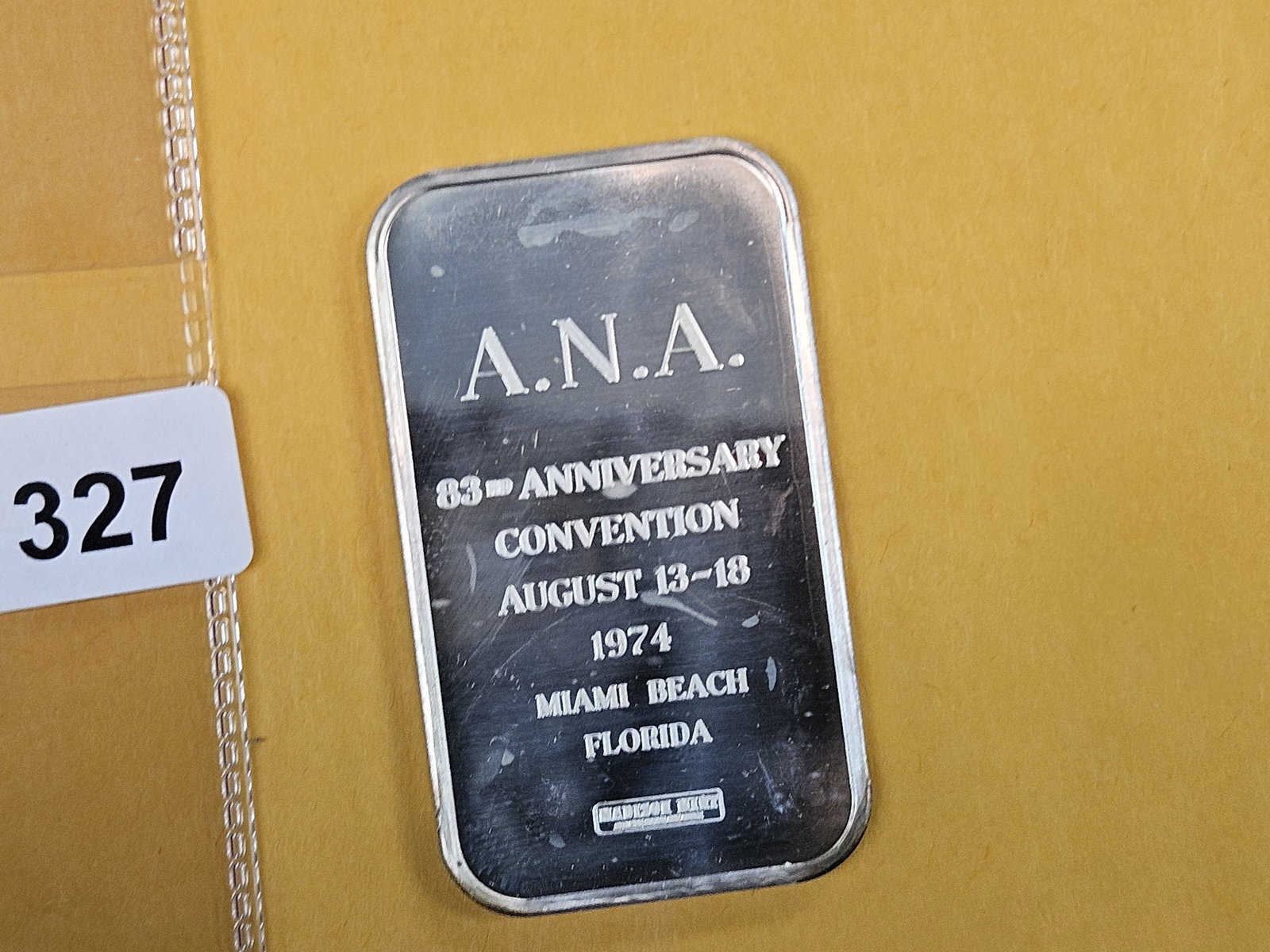 One Troy Ounce .999 fine silver Proof art bar - 2
