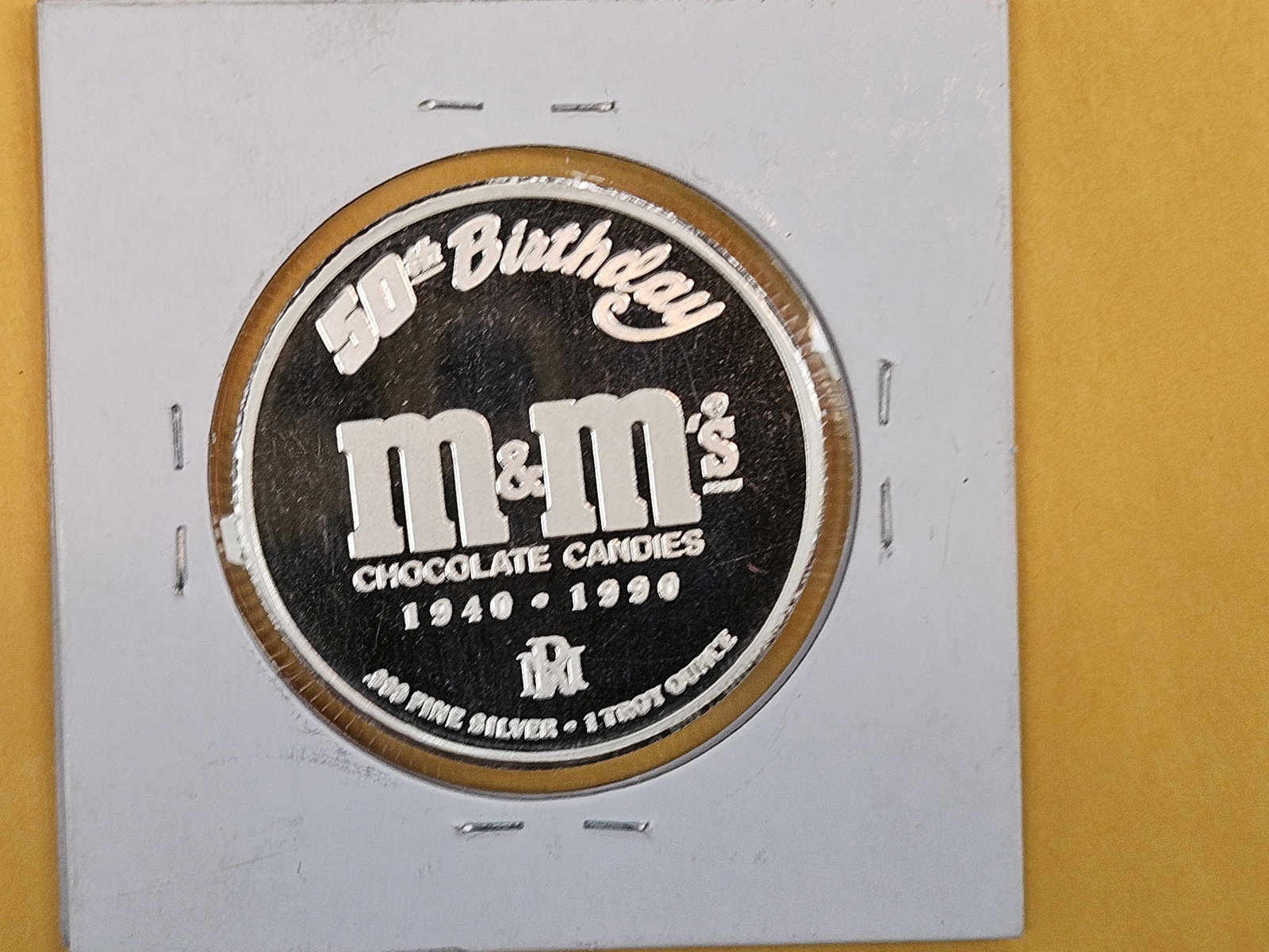One Troy Ounce .999 fine silver Proof art round - 2