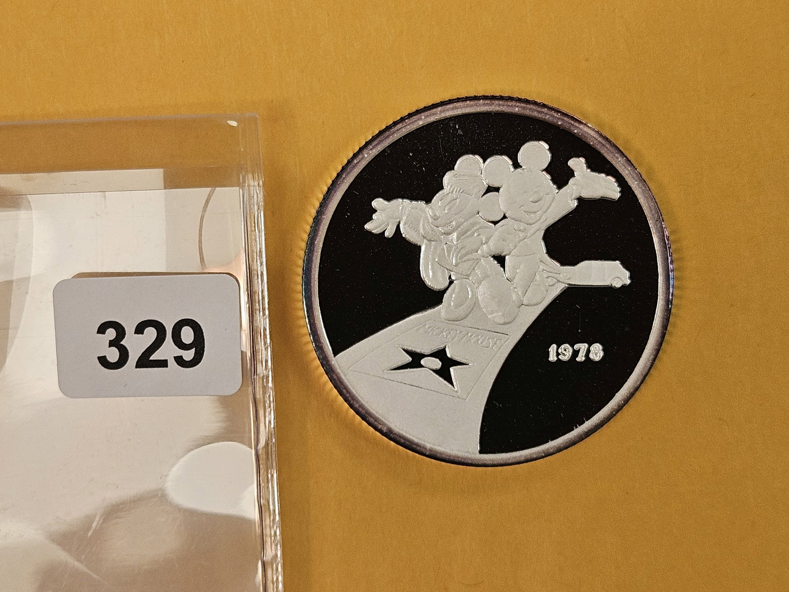DISNEY SILVER!: One troy ounce .999 fine proof art round. HollyWood Mickey!