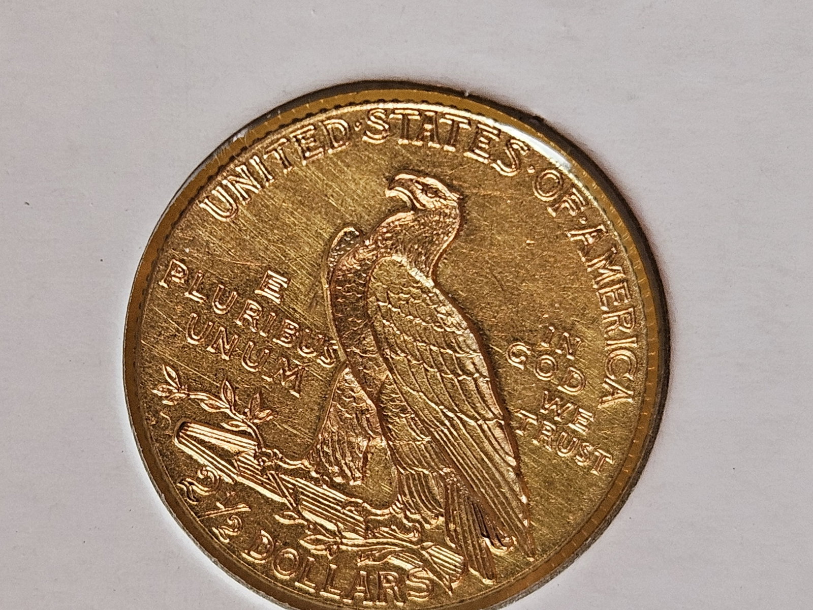 GOLD! Brilliant About Uncirculated plus 1914-D Indian Head Gold $2.5 Dollars - 4