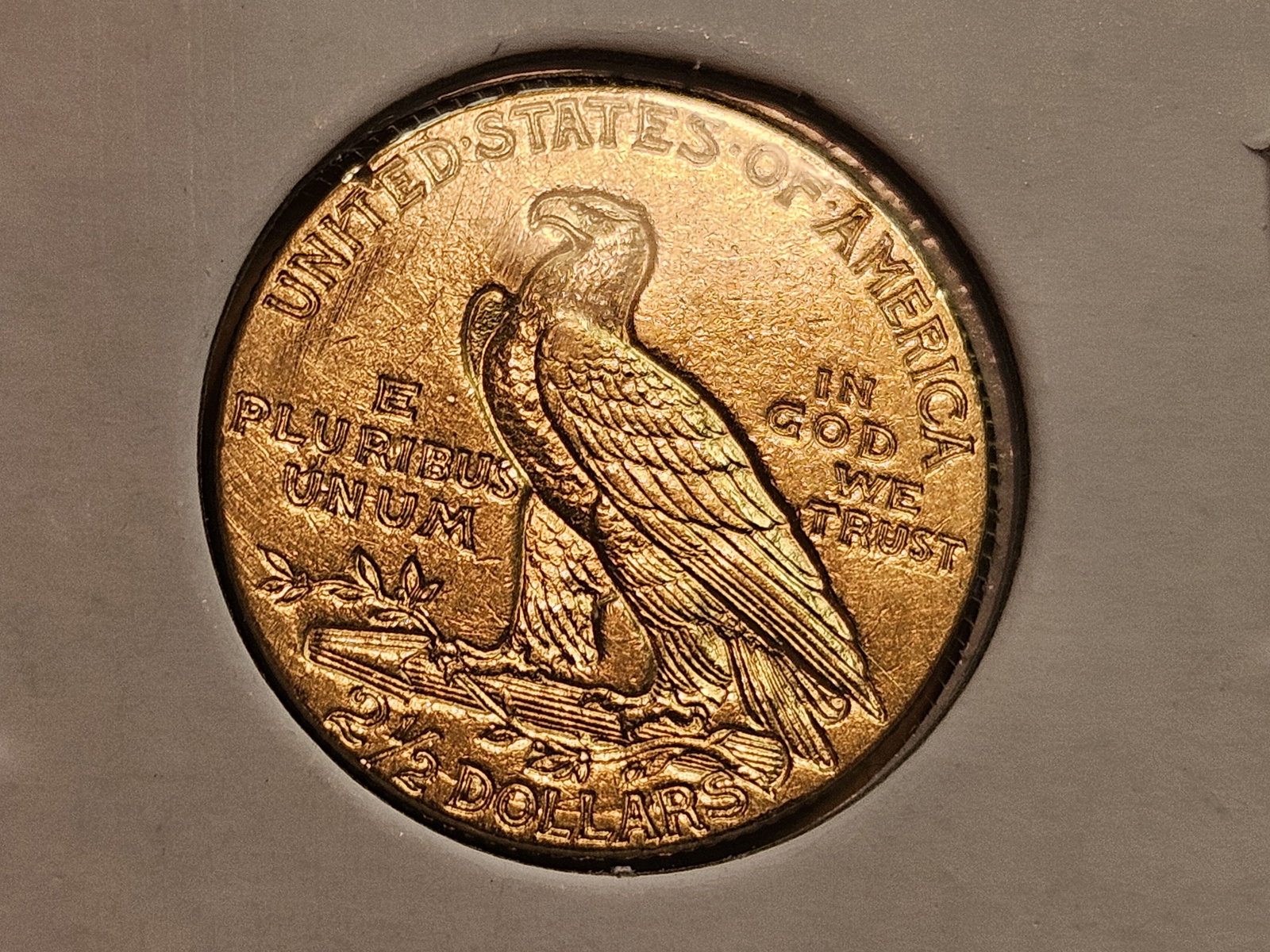 GOLD! Brilliant About Uncirculated plus 1909 Liberty Head Gold $2.5 Dollars - 3