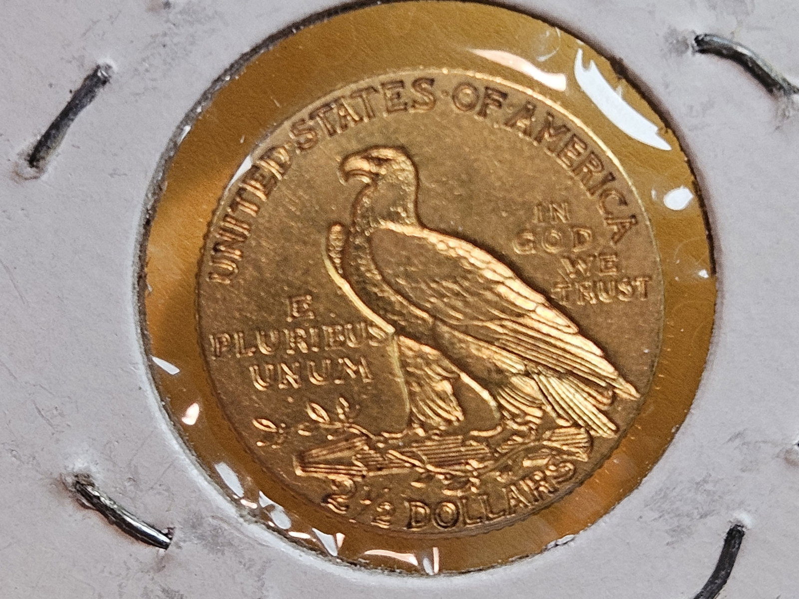 GOLD! Brilliant 1908 Gold Liberty Head $2.5 Dollar Quarter Eagle - 4