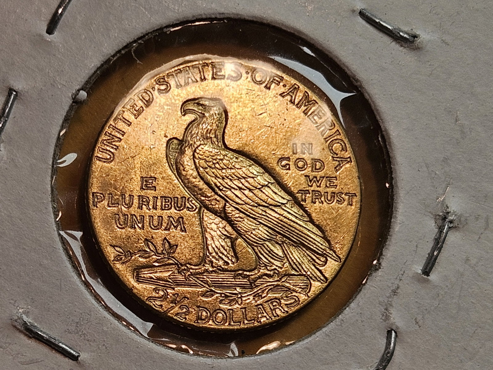 GOLD! Brilliant About Uncirculated plus 1928 Indian Head Gold $2.5 Dollars - 3