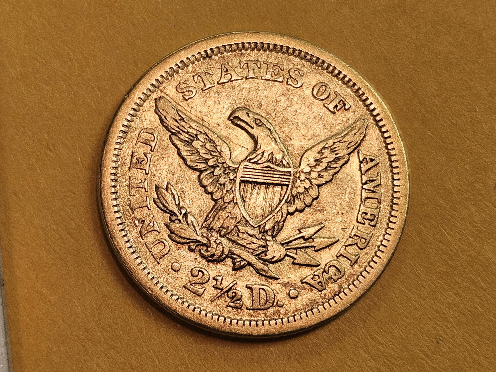 GOLD! Brilliant 1852 Liberty Head Gold $2.5 Dollars - 4