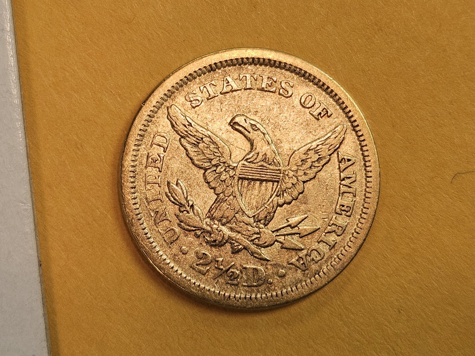 GOLD! Brilliant 1852 Liberty Head Gold $2.5 Dollars - 5