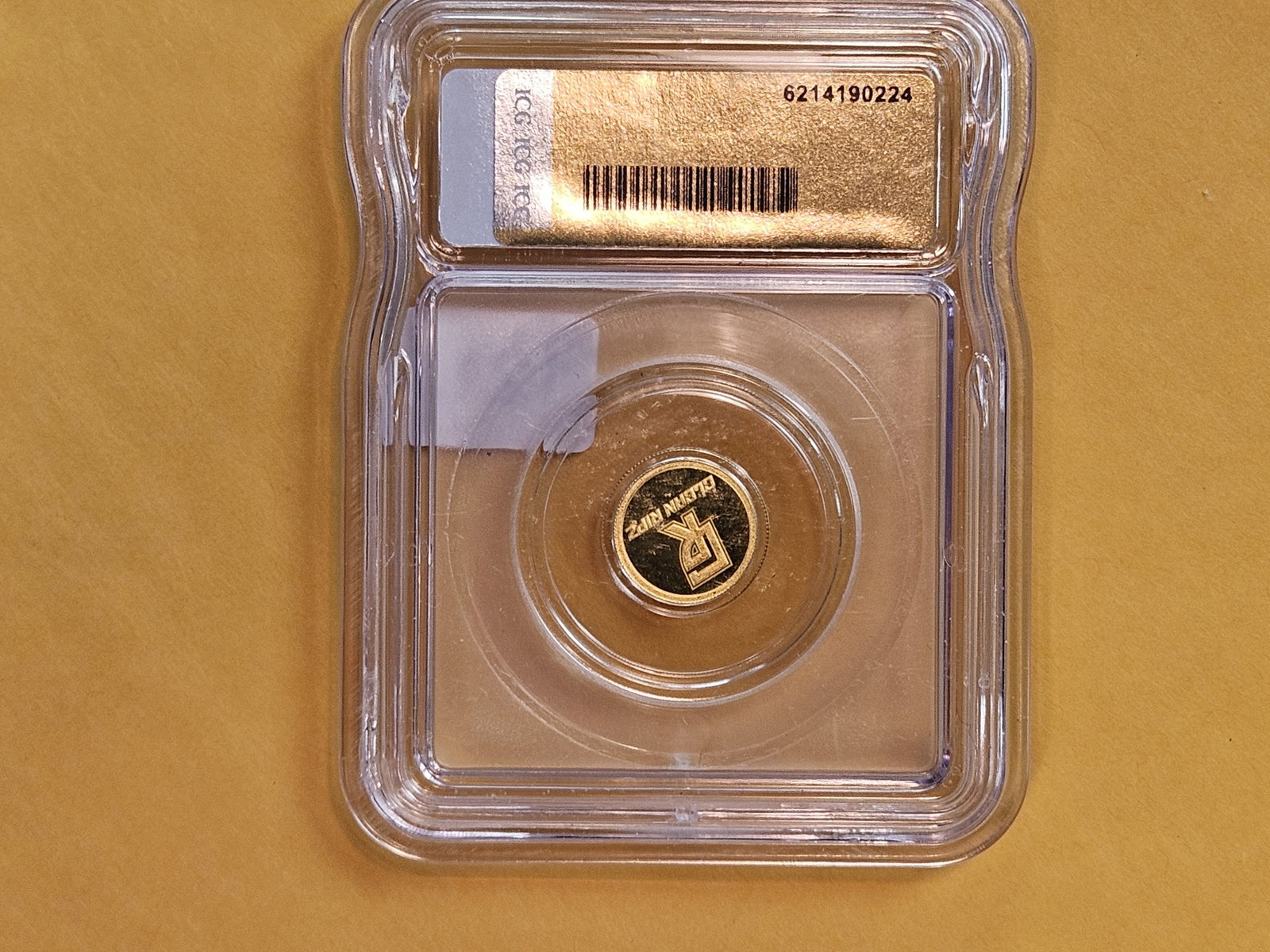 GOLD! PERFECT! ICG-graded Clean Ripz .9999 fine gold Prooflike Art round - 3