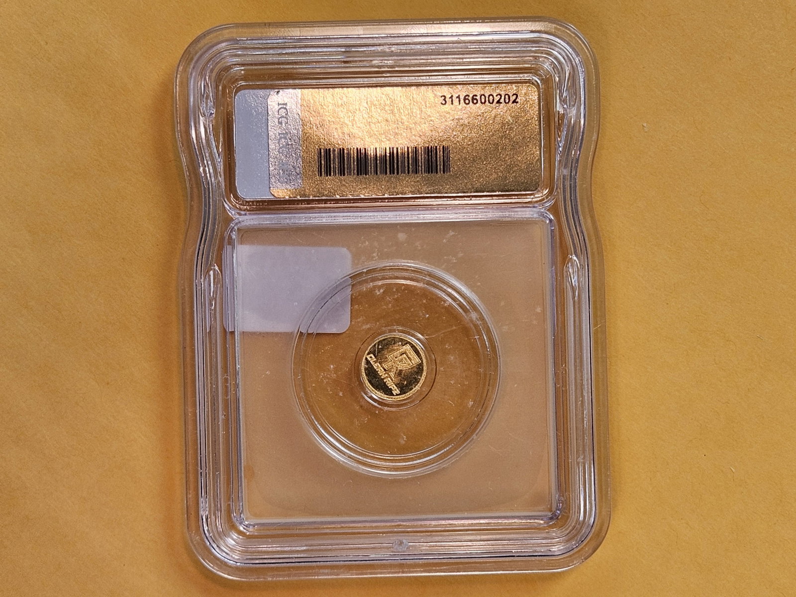 GOLD! PERFECT! ICG-graded Clean Ripz .9999 fine gold Prooflike Art round - 3