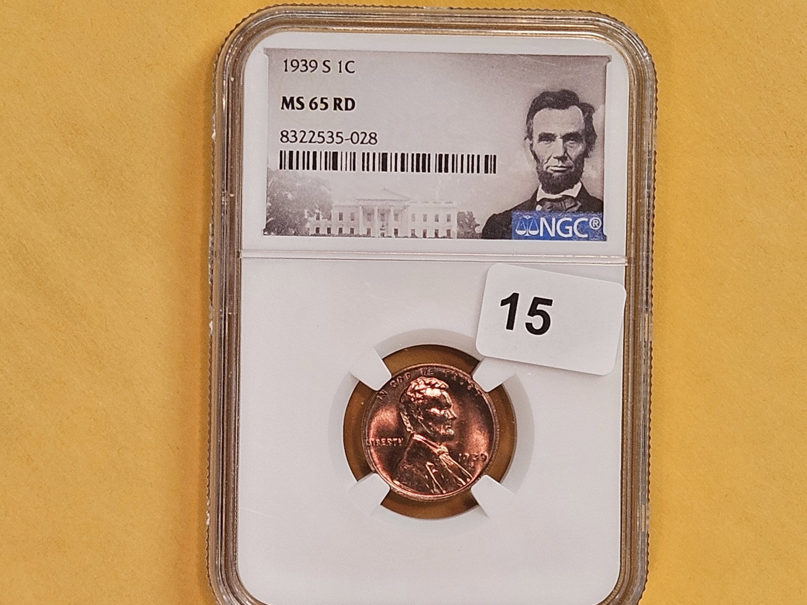 GEM! NGC 1939-S Wheat Cent in Mint State 65 RED - 2