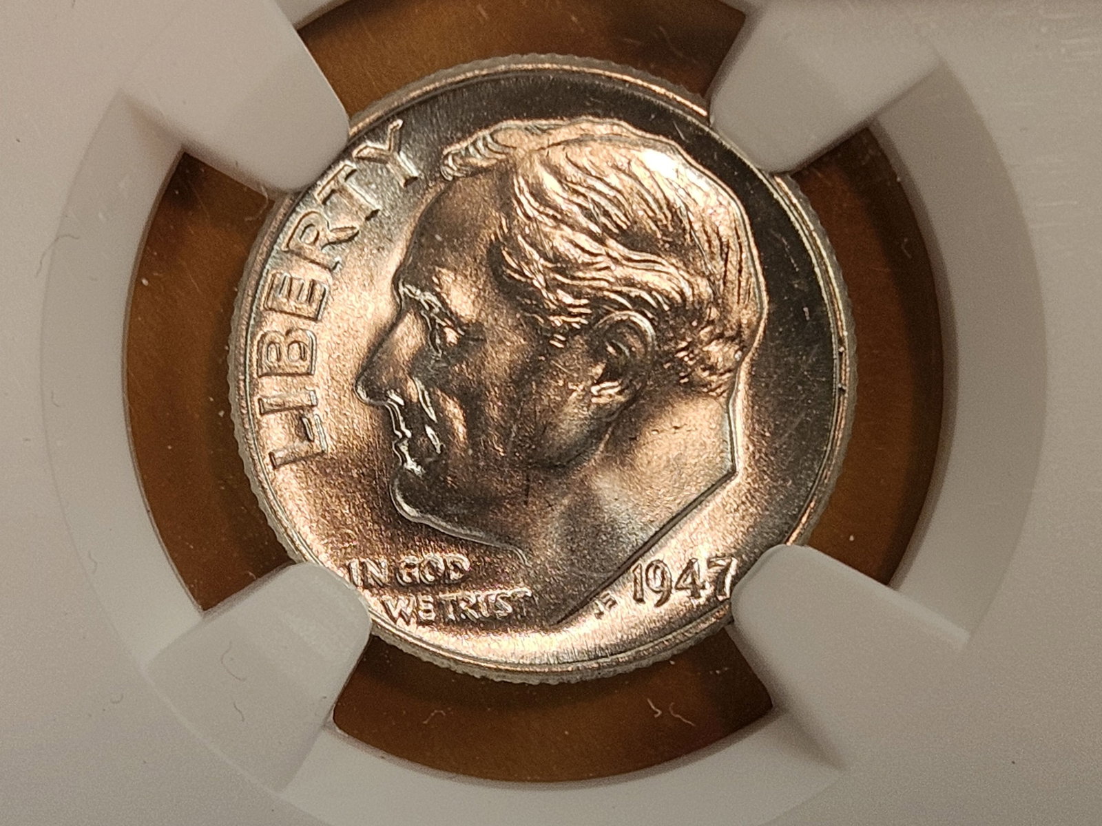 GEM! NGC 1947 Silver Roosevelt Dime in Mint State 66: Great Luster