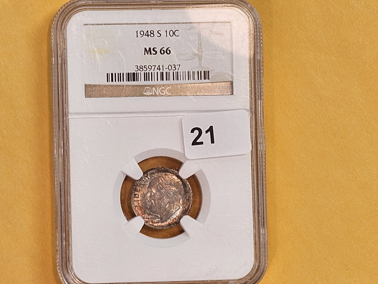GEM! NGC 1948-S Silver Roosevelt Dime in Mint State 66 - 2