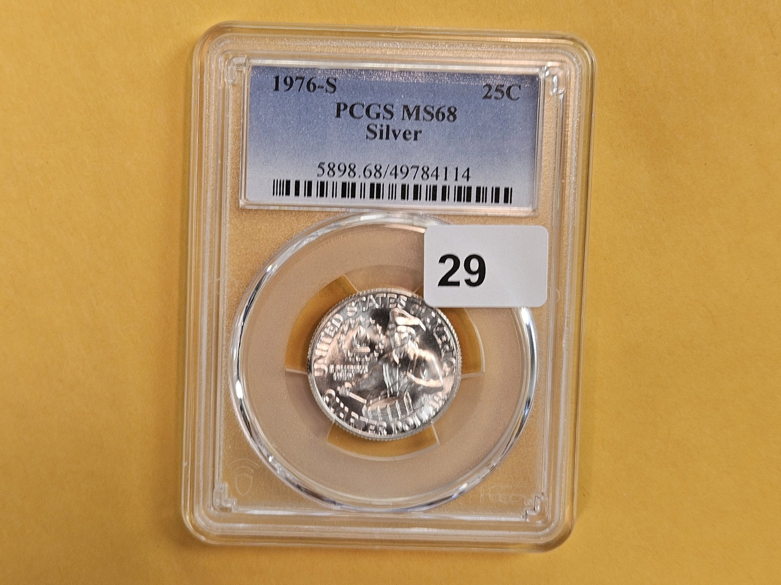 Superb GEM! PCGS 1976-S SILVER Washington Quarter in Mint State 68 - 2