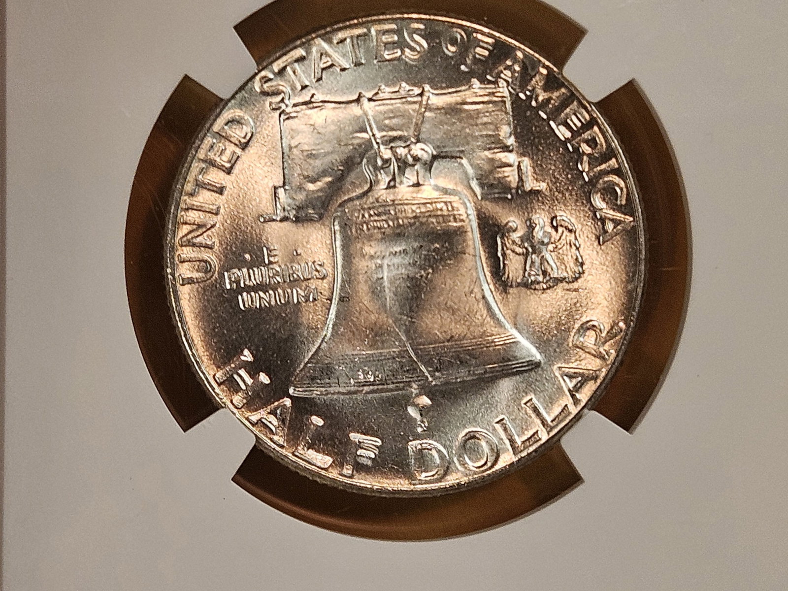 NGC 1954 Franklin silver Half Dollar in Mint State 64 FBL - 7