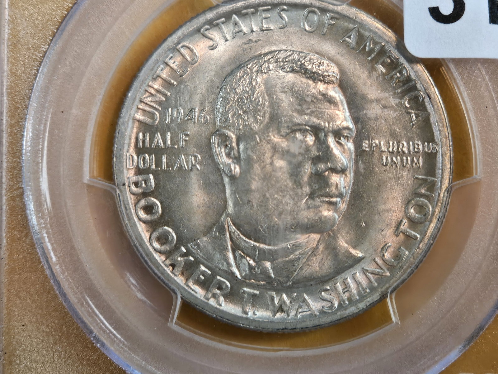 PCGS 1946 Commemorative silver Half Dollar in Mint State 64: Booker T Washington