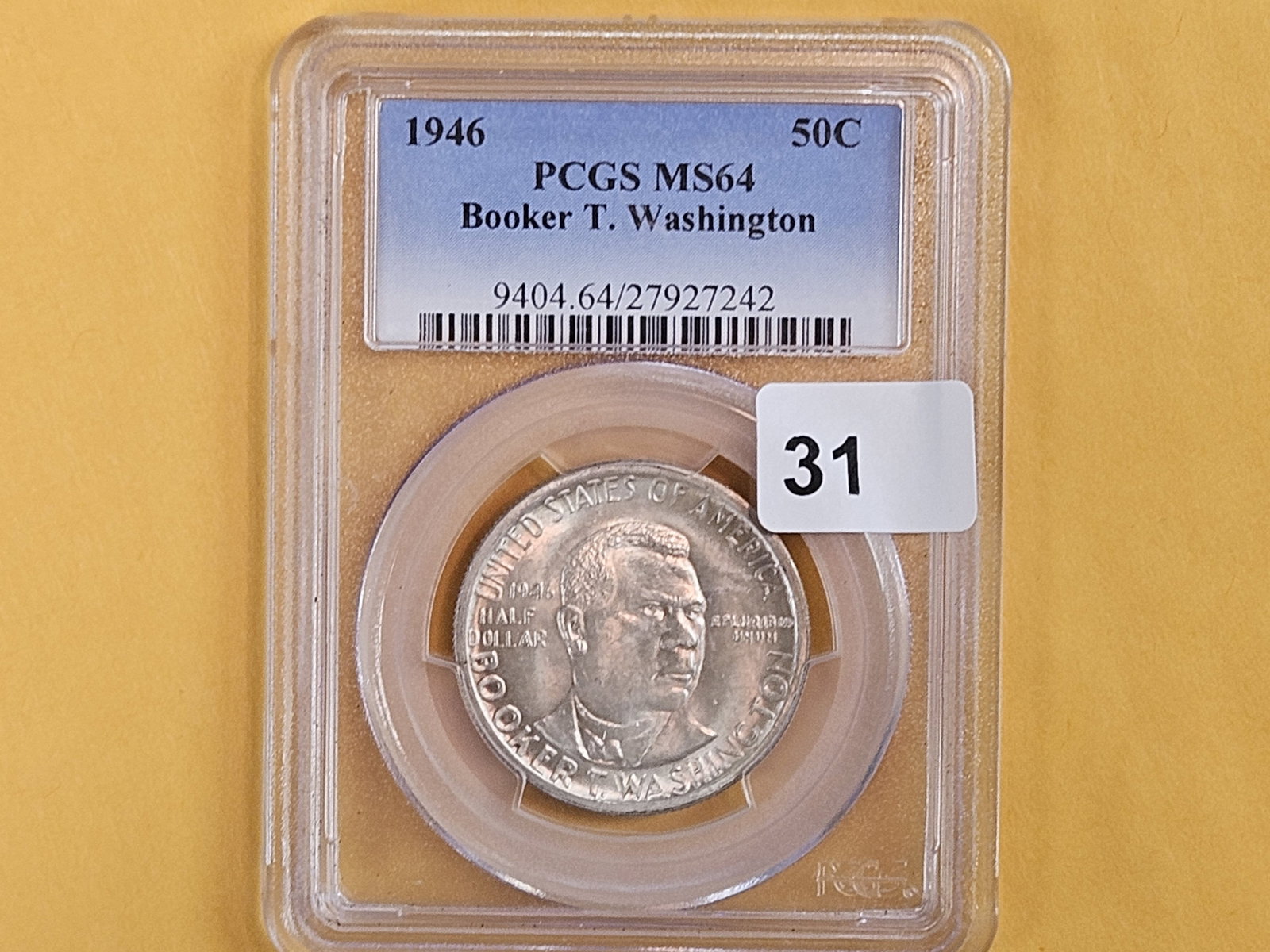 PCGS 1946 Commemorative silver Half Dollar in Mint State 64 - 2