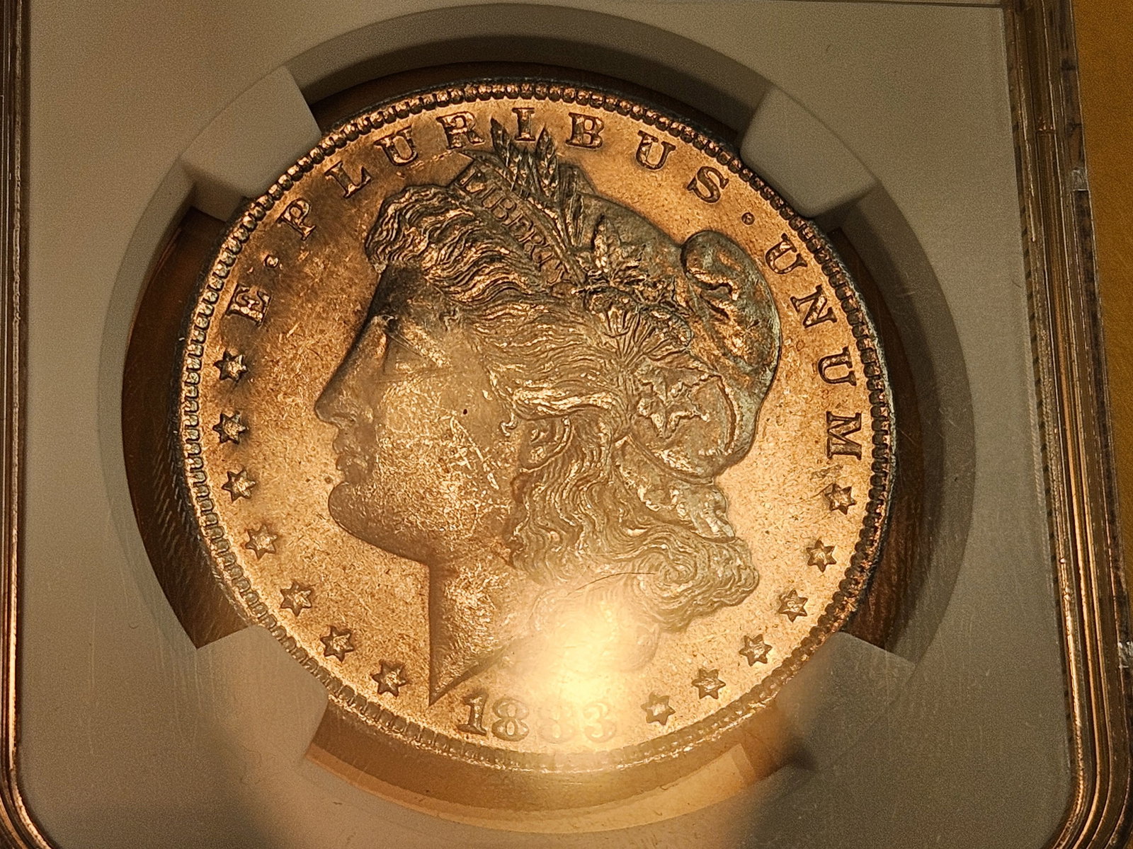 NGC 1883-O Morgan Dollar in Mint State 63 - 3