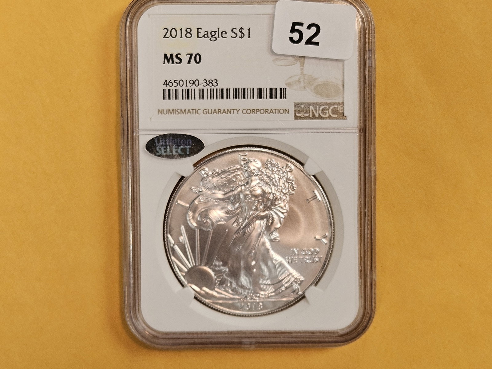 PERFECT! NGC 2018 American Silver Eagle in Mint State 70: Perfect Grade!