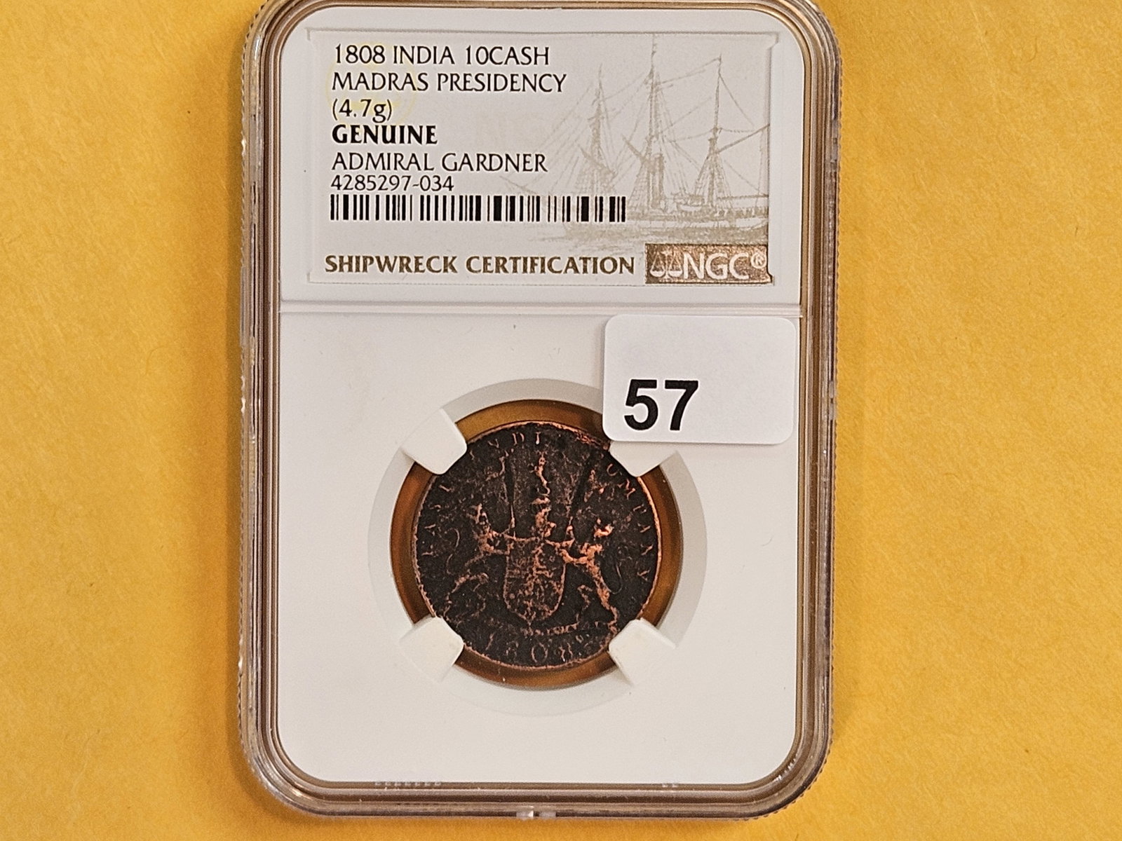 NGC 1808 East India Company 10 Cash - 2