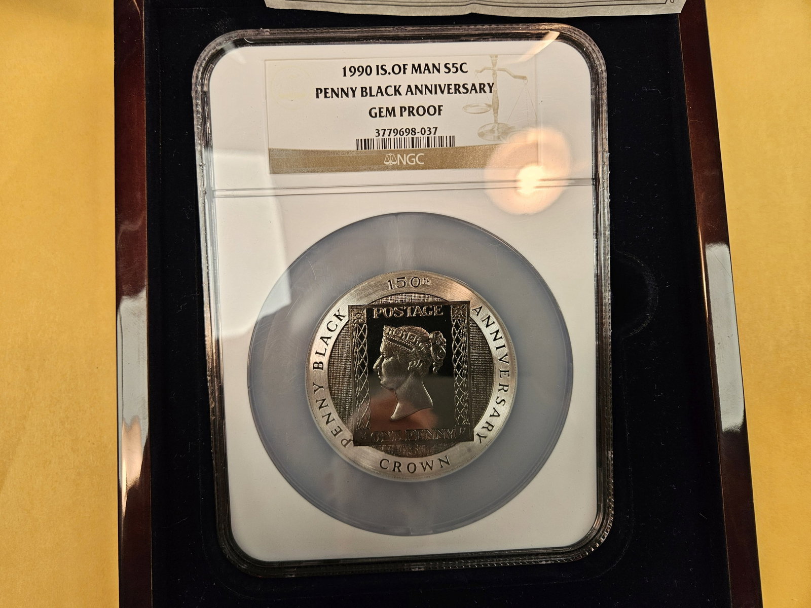 * GEM! NGC 1990 Isle of Man Silver Crown in GEM Proof - 4