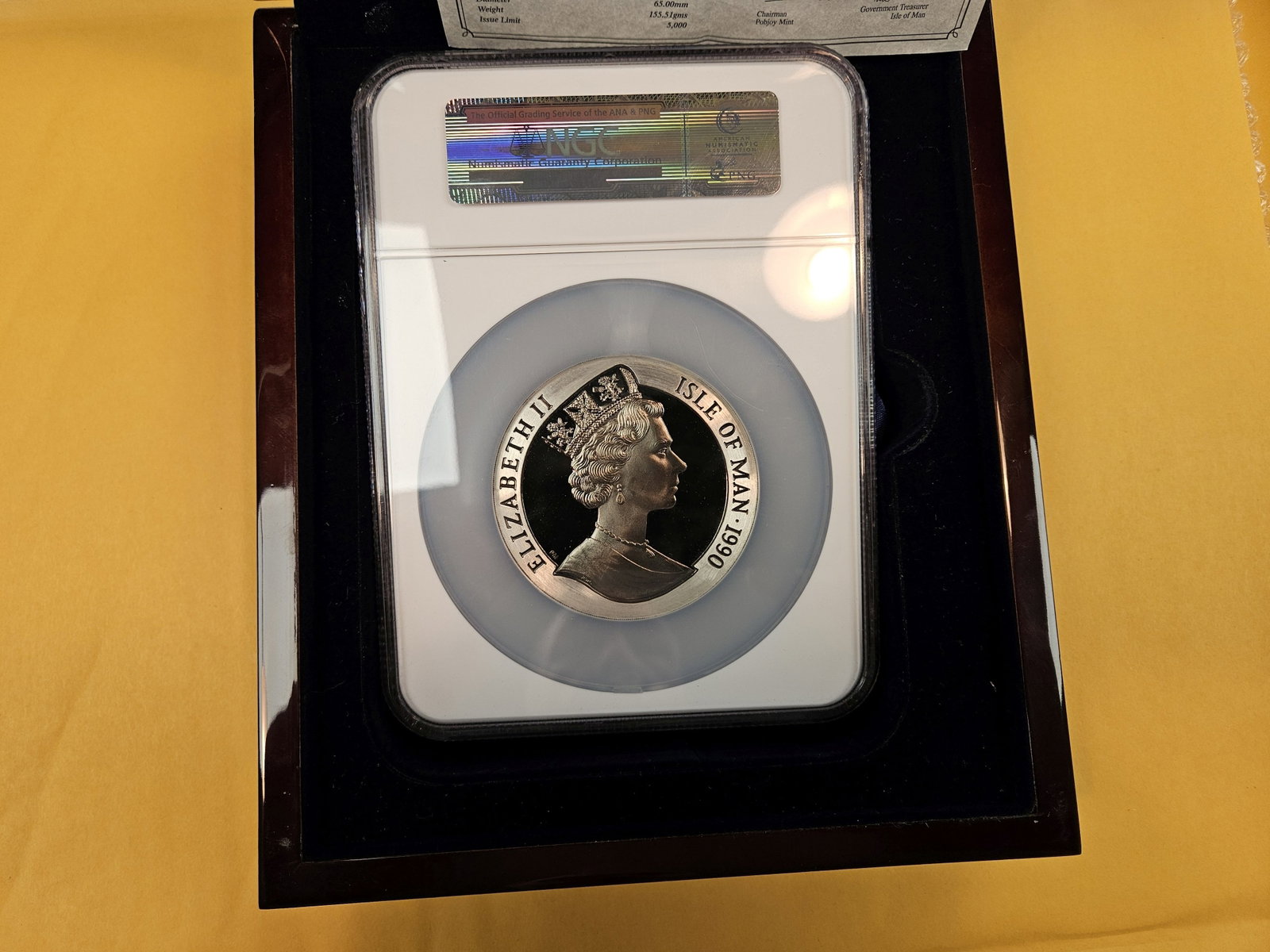 * GEM! NGC 1990 Isle of Man Silver Crown in GEM Proof - 5