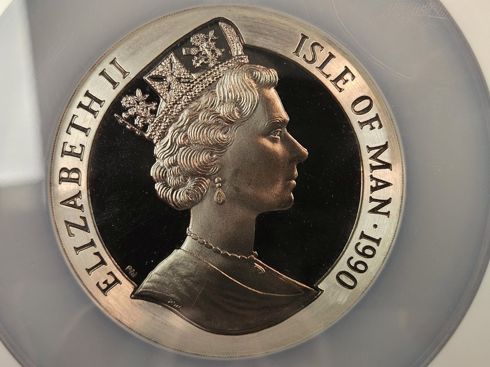 * GEM! NGC 1990 Isle of Man Silver Crown in GEM Proof - 6