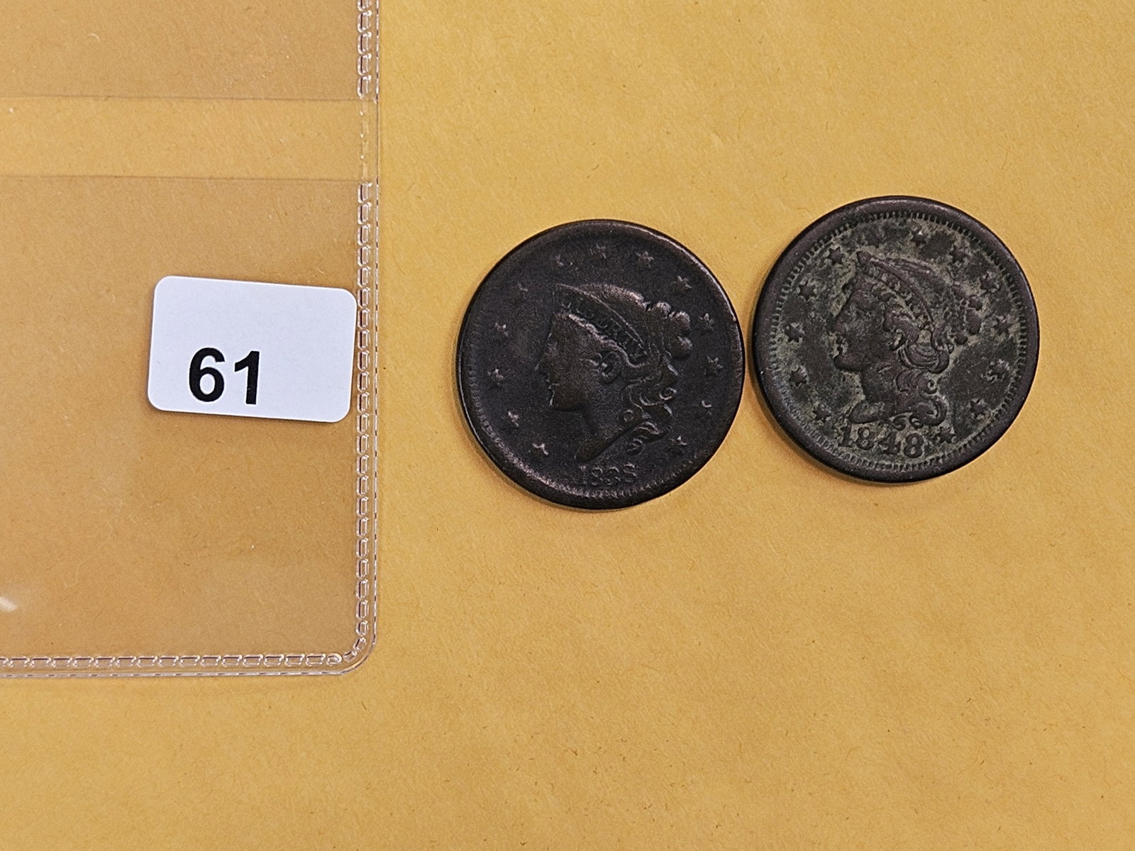 1838 and 1848 Large Cents - 2