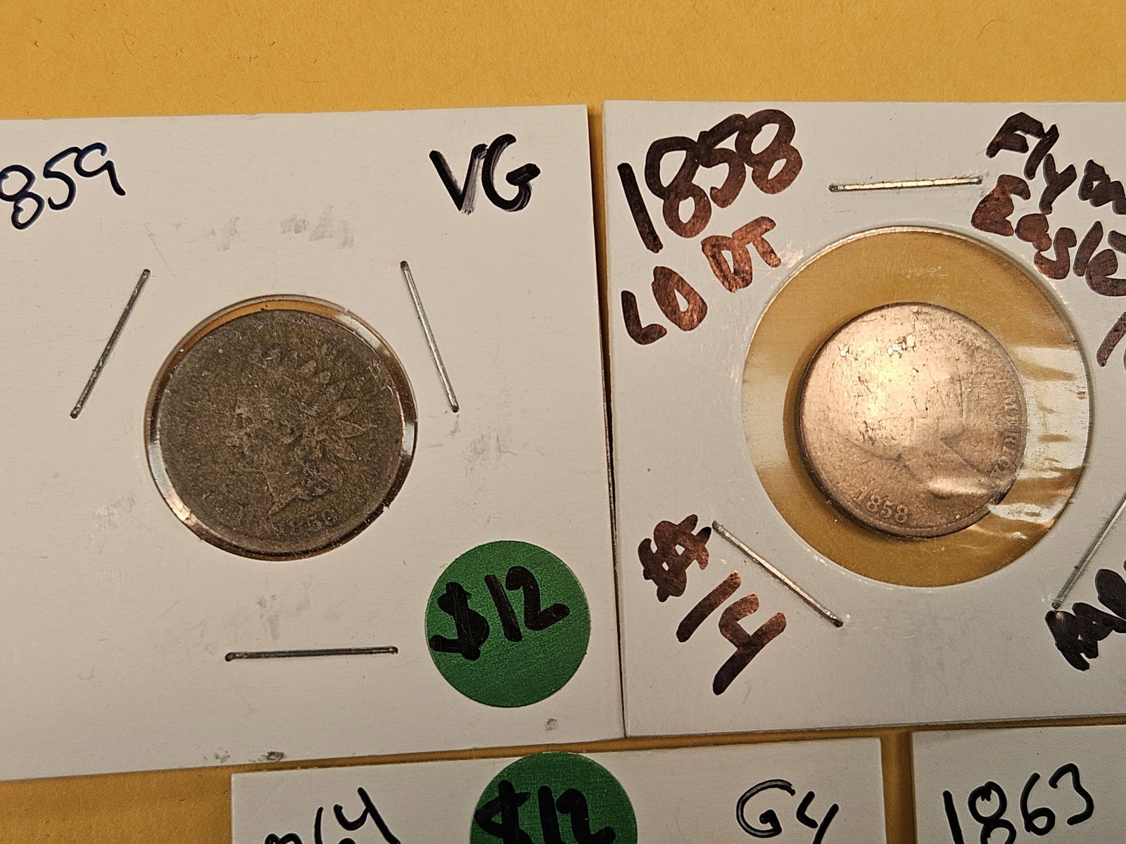 Five mixed Small cents - 2
