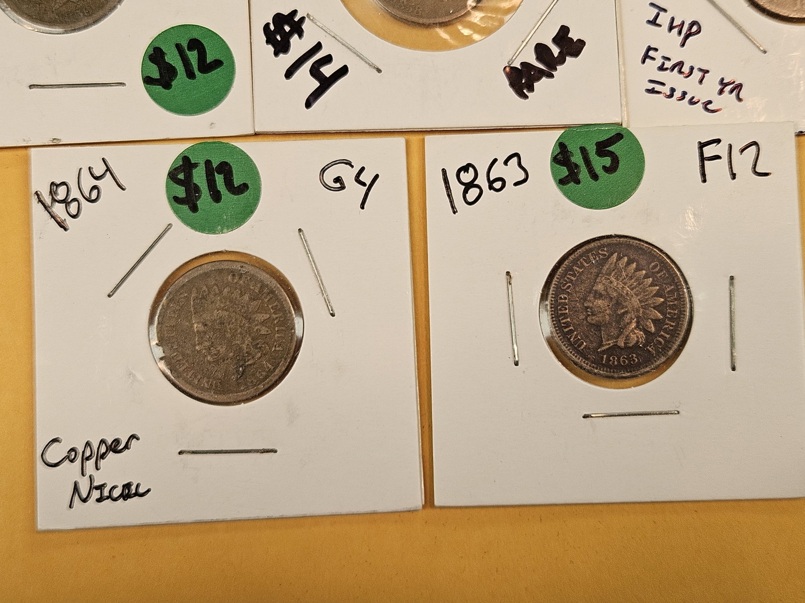 Five mixed Small cents - 4