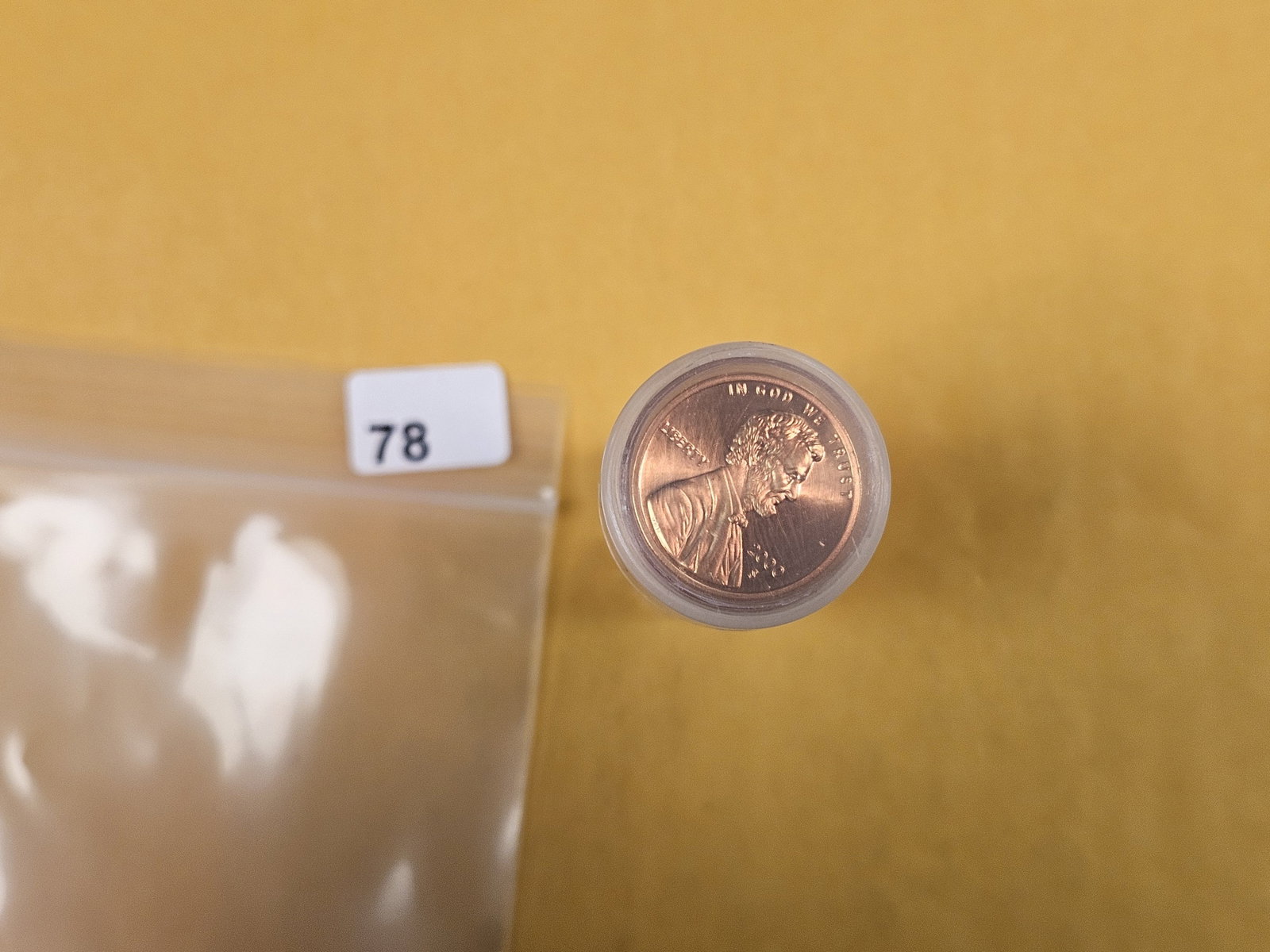 FULL ROLL of Proof Lincoln Cents: Top 2 are different. Rest unsearched by us. Came in with an older collection