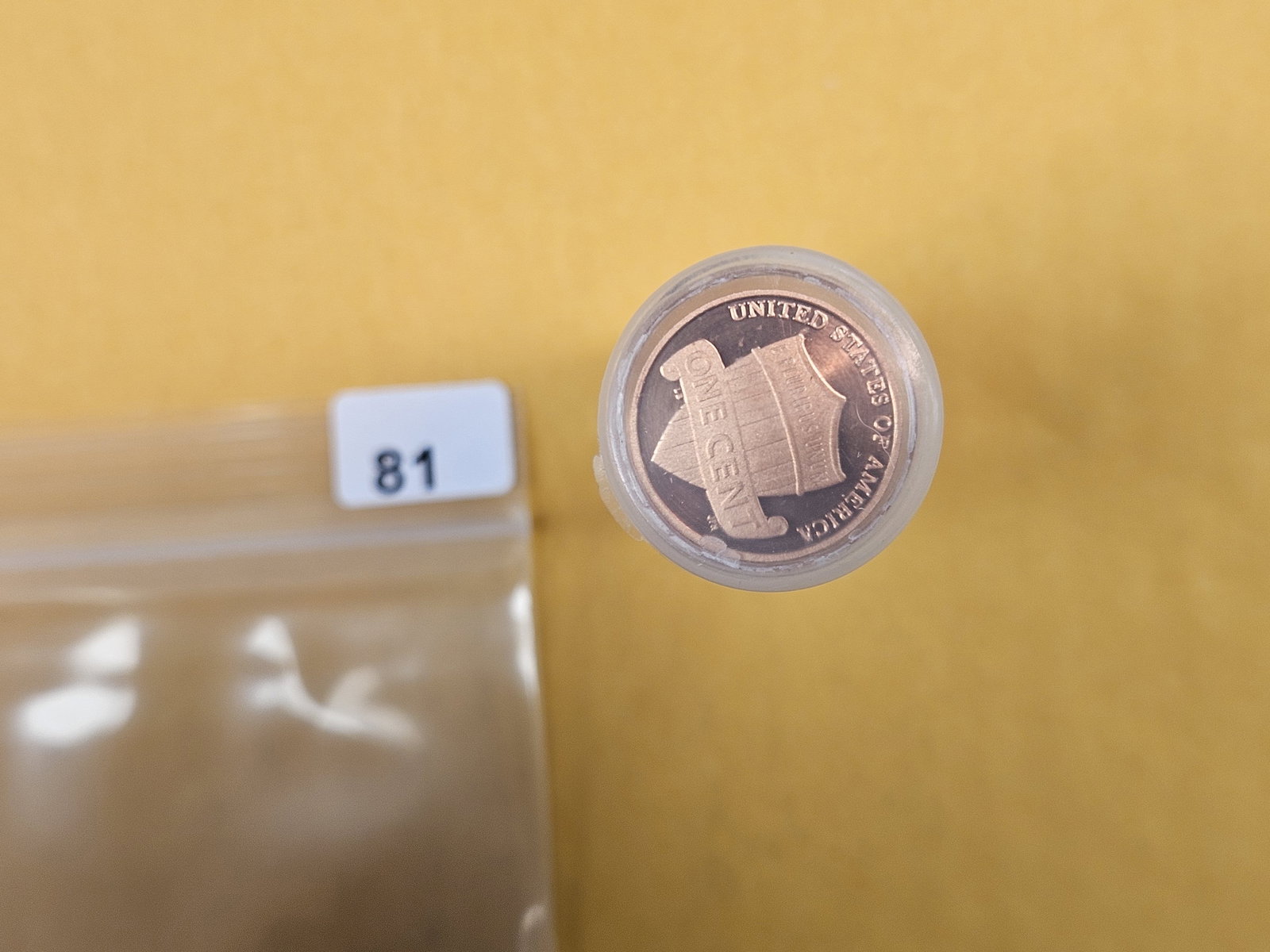 FULL ROLL of Proof Lincoln Cents: Top 2 are different. Rest unsearched by us. Came in with an older collection
