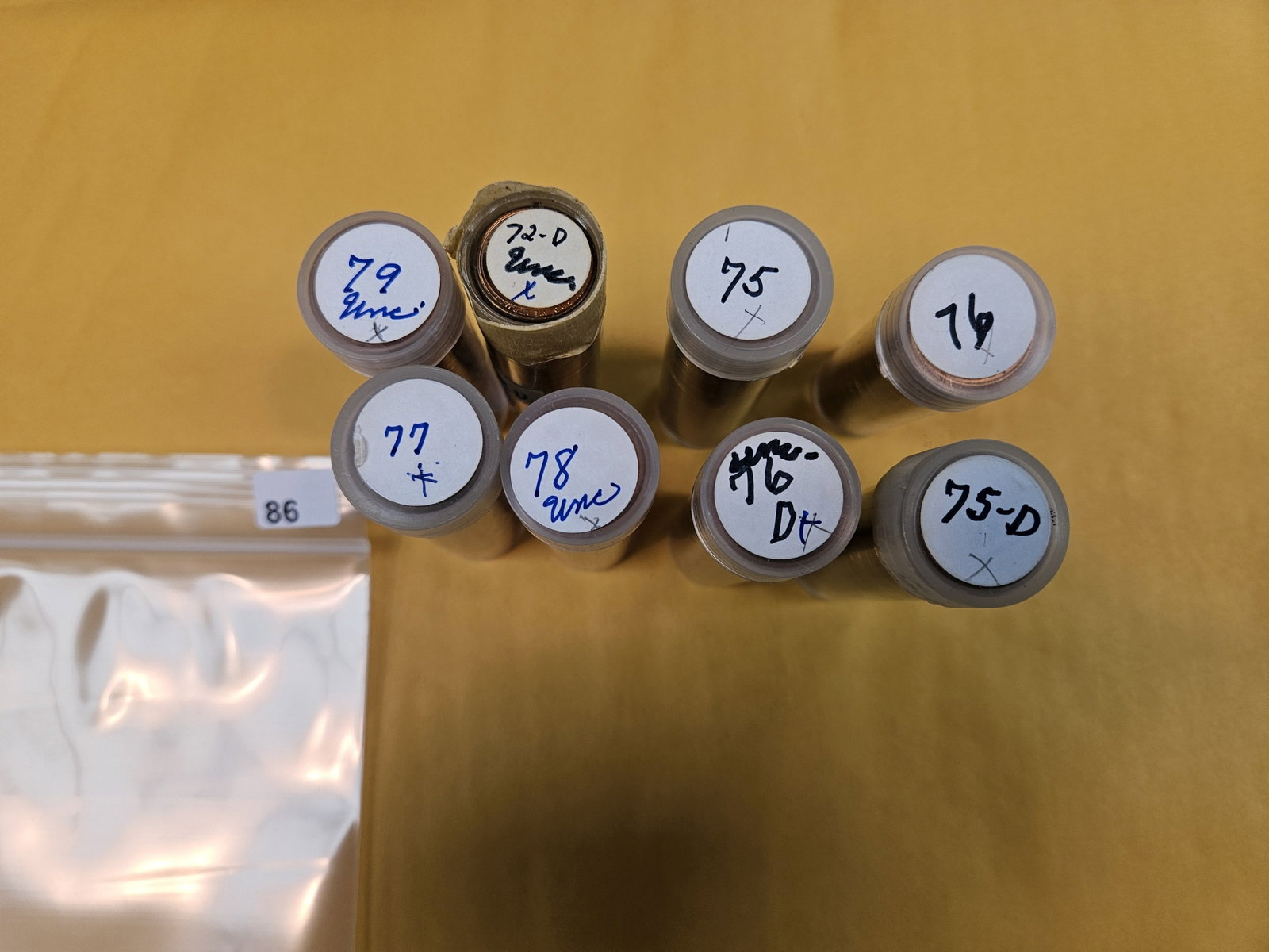 Eight mixed Uncirculated Memorial Cent Rolls: From an old collection. We didn't open or search