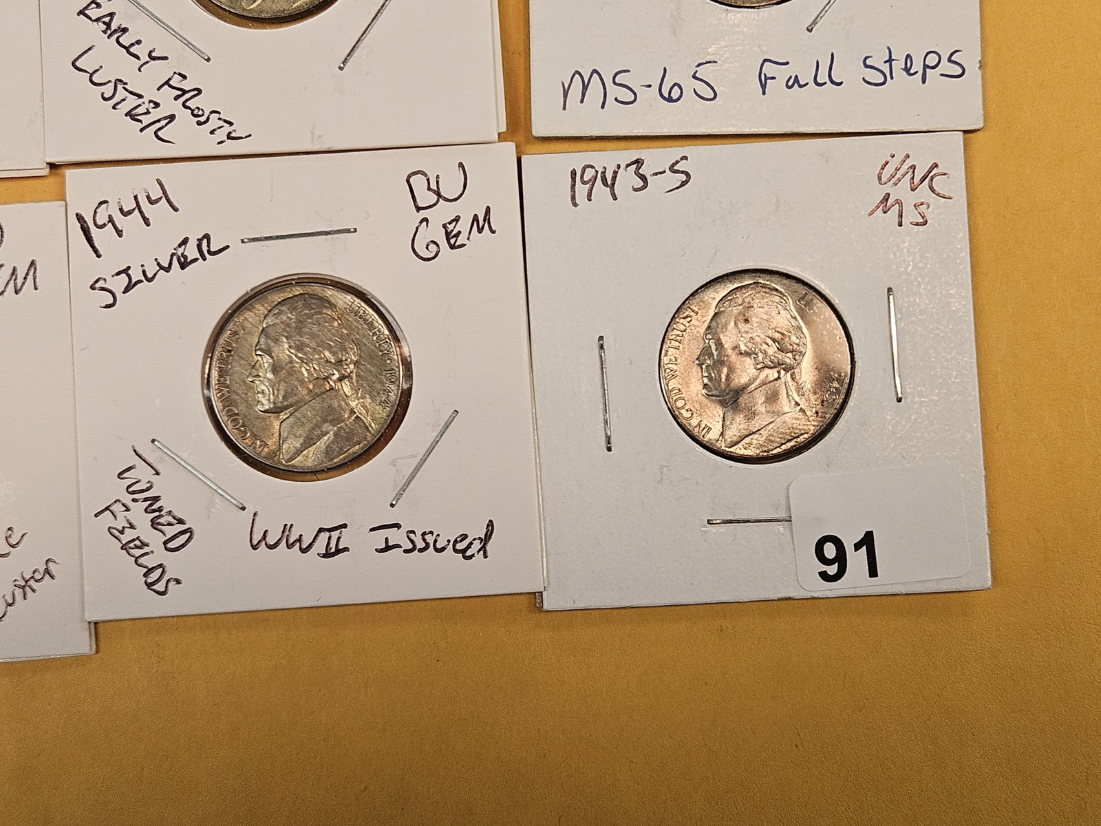 Eight mixed Silver Wartime Jefferson Nickels - 5