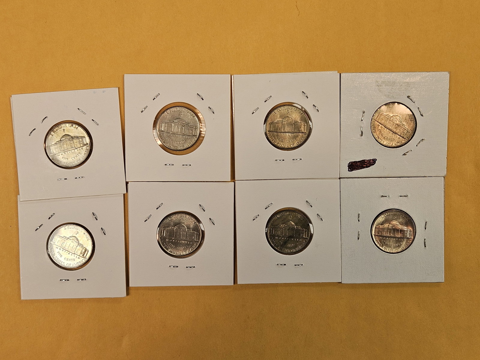 Eight mixed Silver Wartime Jefferson Nickels - 6