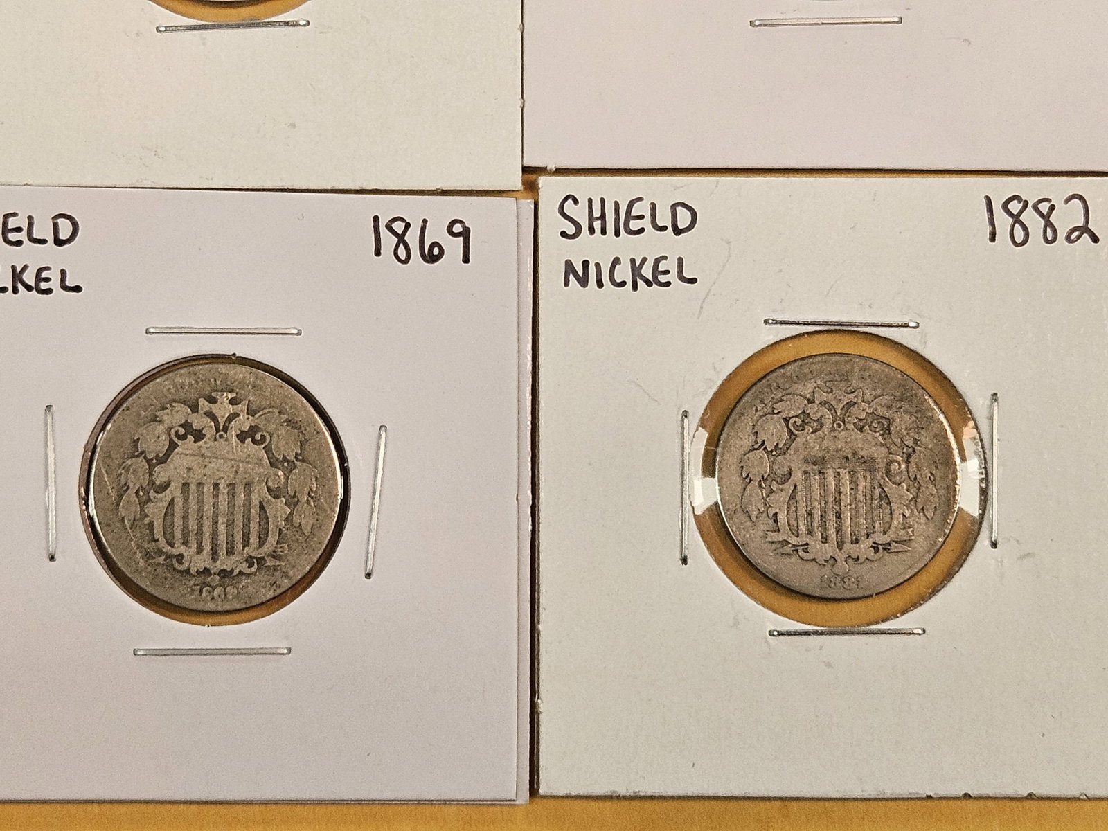 Five mixed Shield Nickels - 3