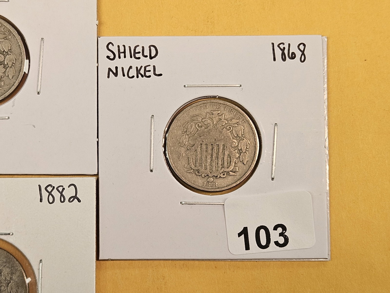 Five mixed Shield Nickels - 4
