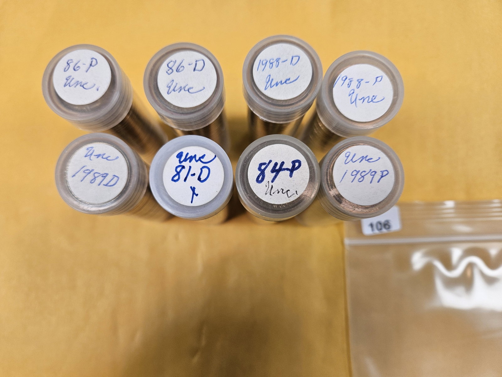 Eight mixed, Brilliant Uncirculated rolls of Jefferson Nickels (1 of 2)