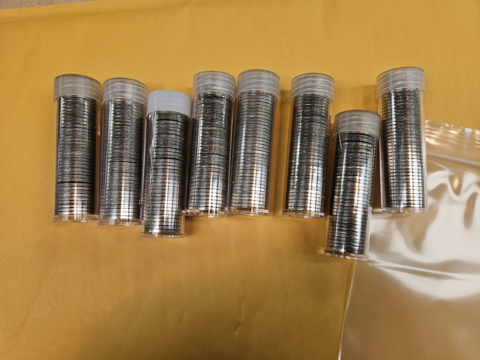 Eight mixed, Brilliant Uncirculated rolls of Jefferson Nickels - 2