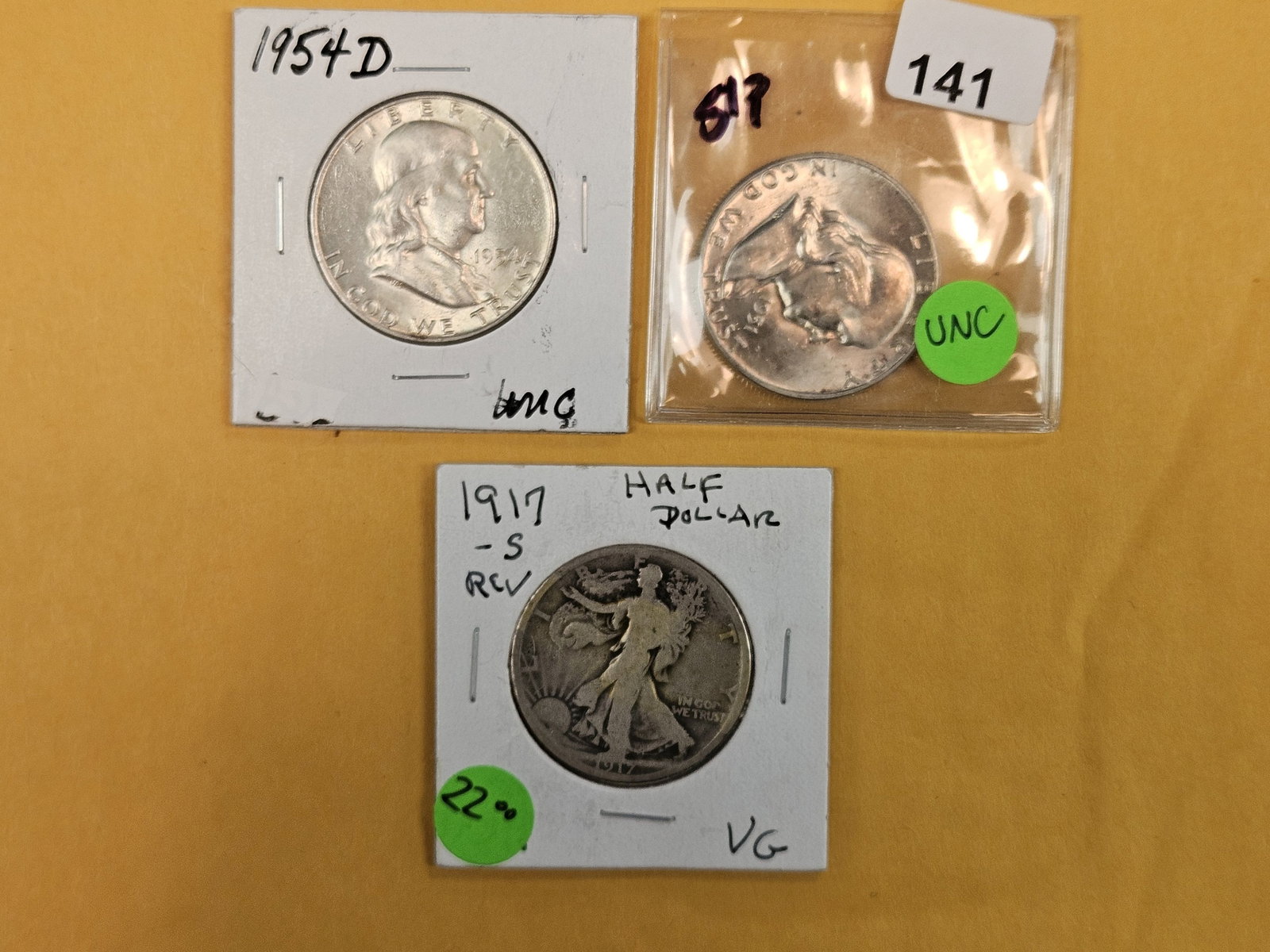 Three mixed silver Half Dollars (1 of 3)