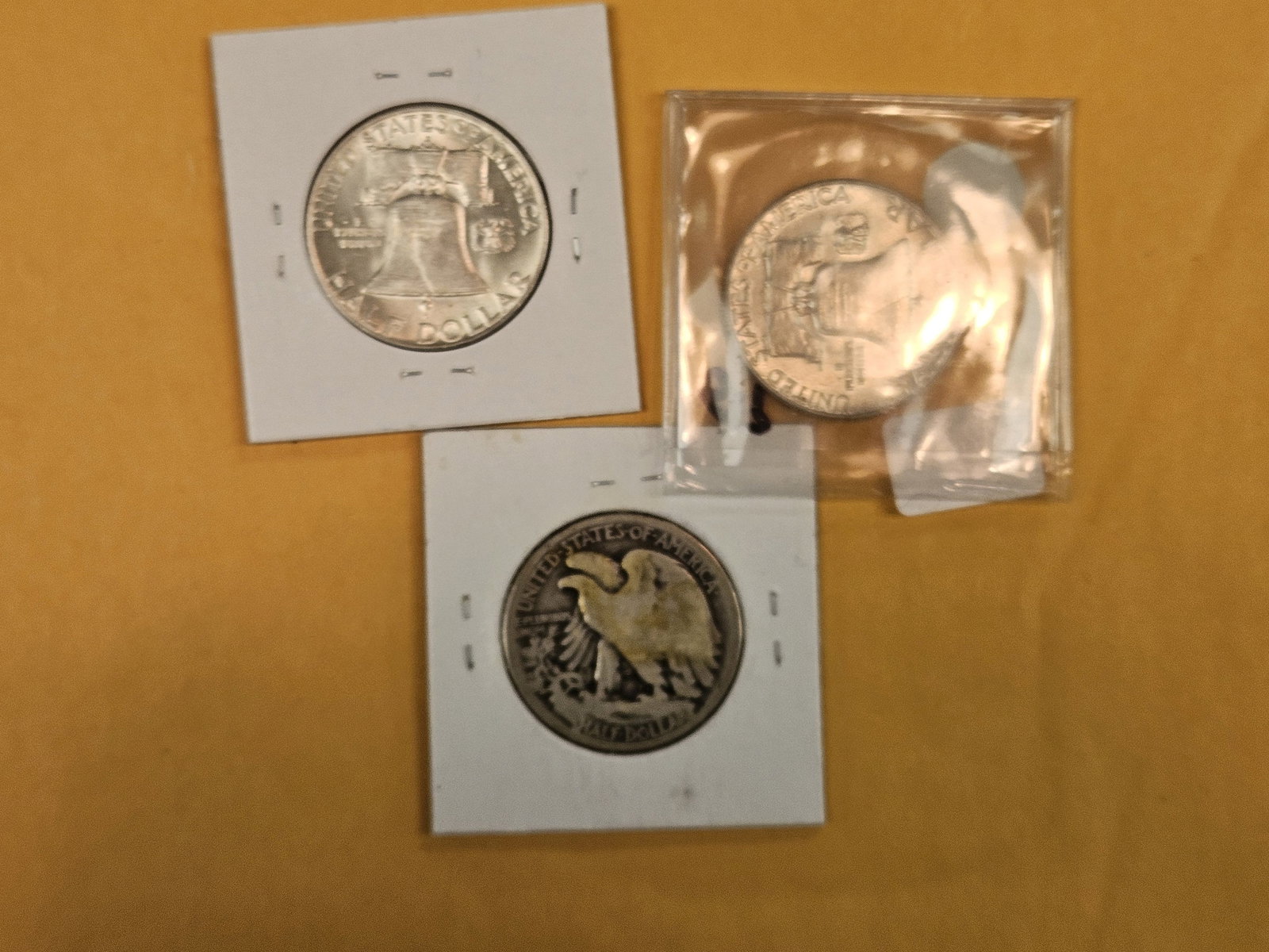 Three mixed silver Half Dollars - 3