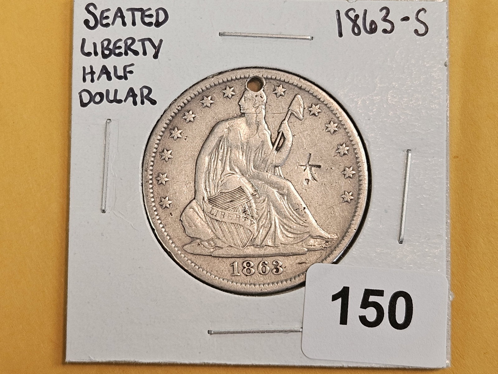 * Unique*?? Civil War Issue Seated Liberty silver Half Dollar - 2