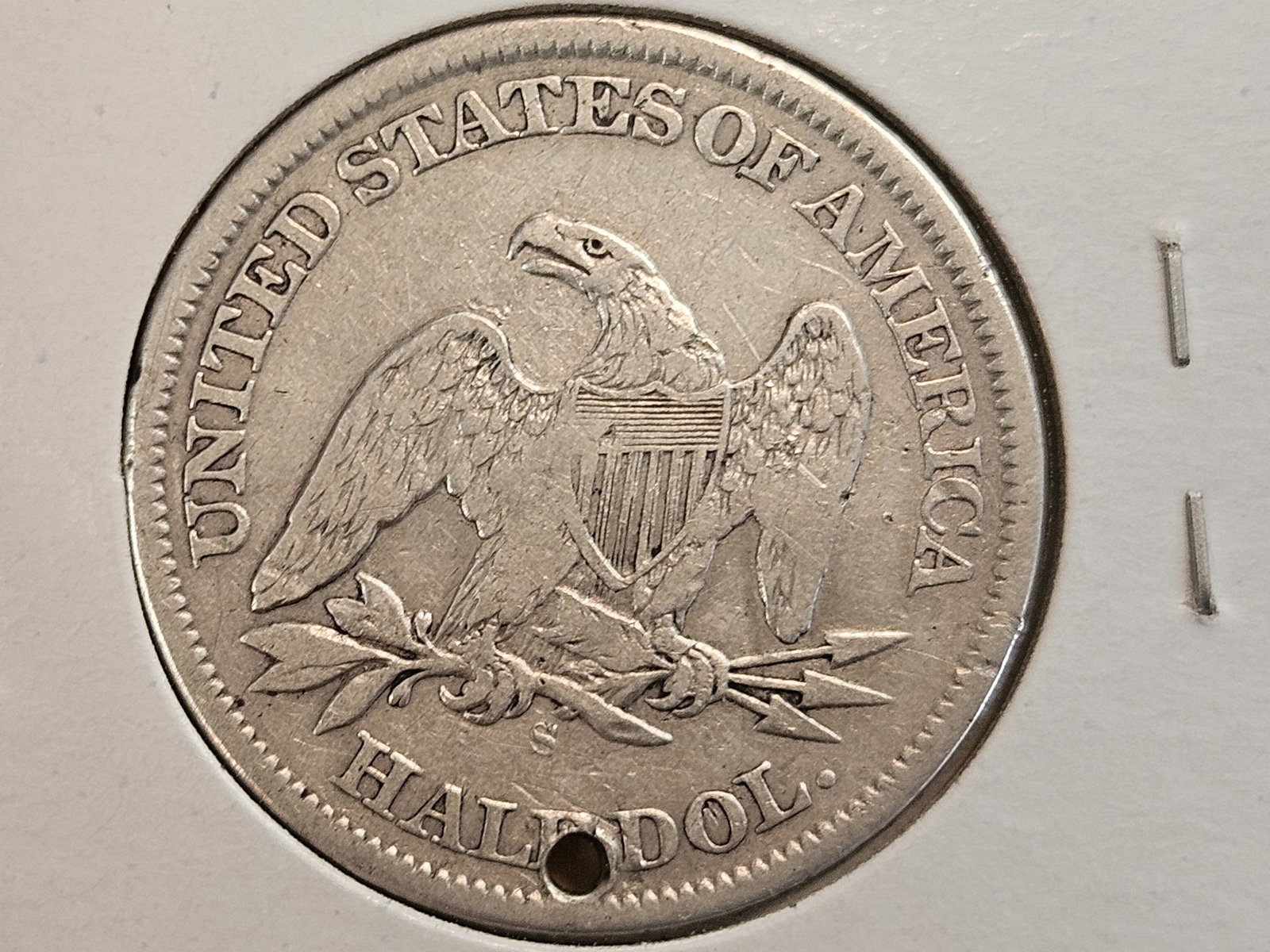* Unique*?? Civil War Issue Seated Liberty silver Half Dollar - 4