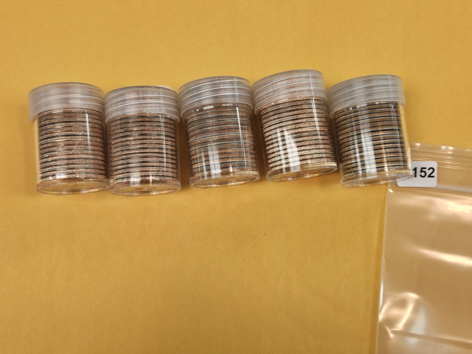 Five, mixed, Brilliant Uncirculated Kennedy half Dollar Rolls - 2