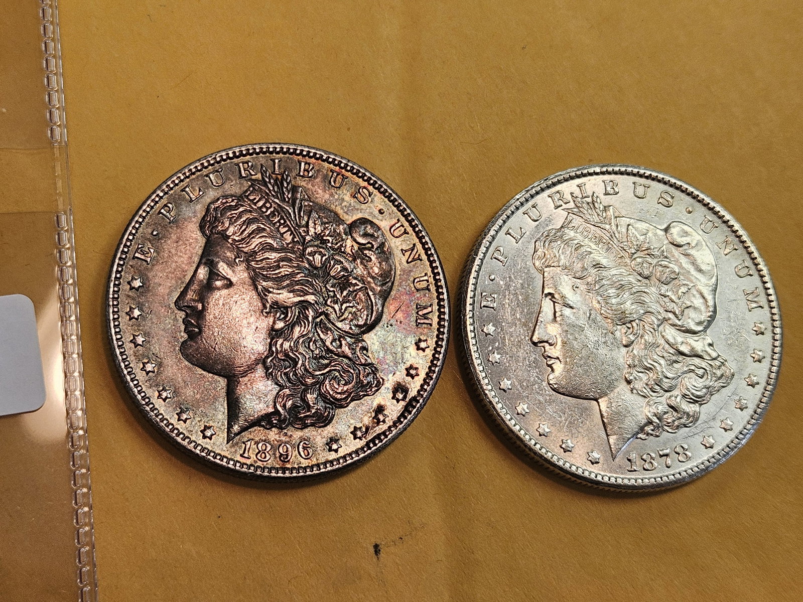 Two Brilliant About Uncirculated Morgan silver Dollars - 2