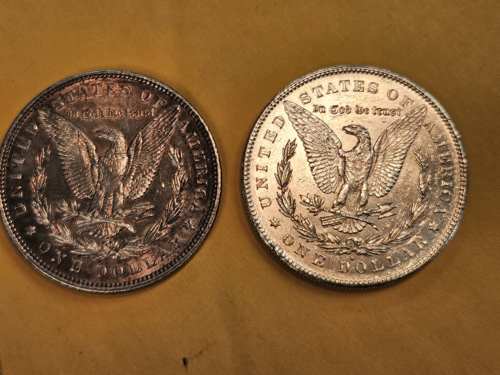 Two Brilliant About Uncirculated Morgan silver Dollars - 5