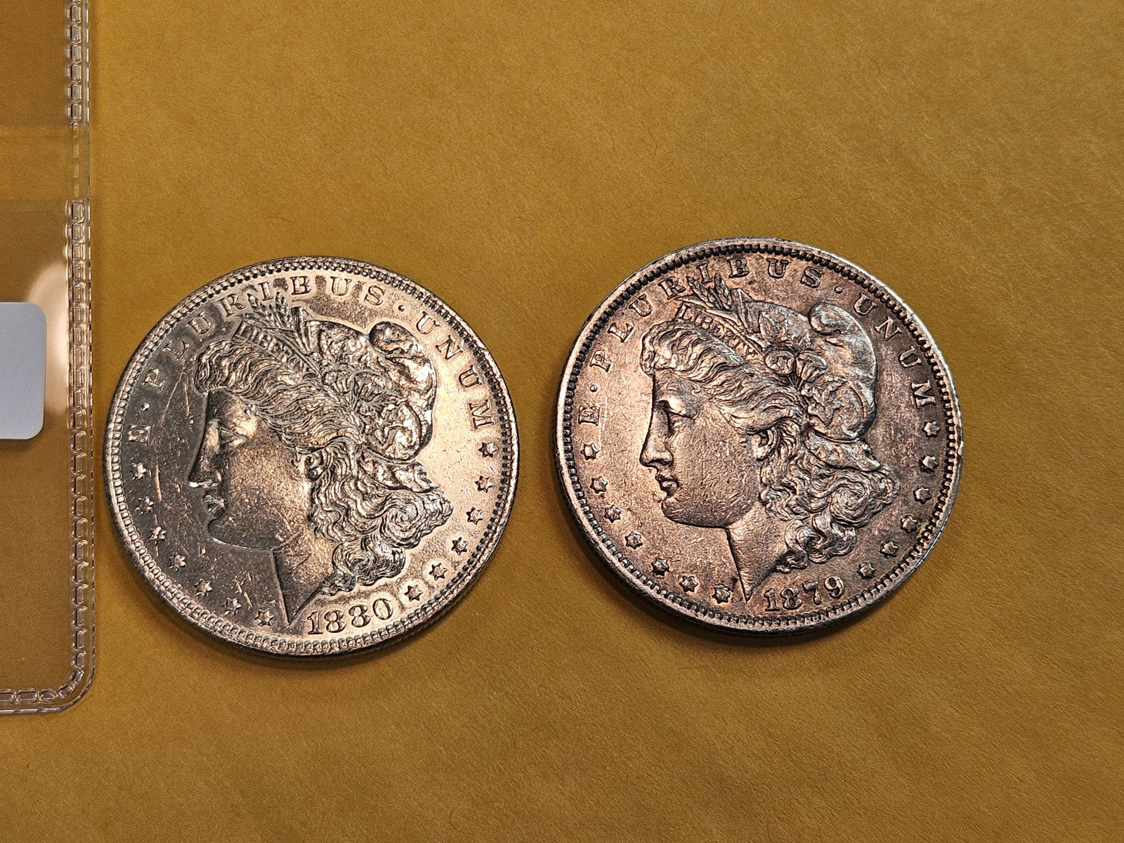 Two Brilliant About Uncirculated Morgan silver Dollars: Mixed
